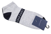 GANT Ankle 2 Pack Men Socks OS Light Grey Melange Knit Stretch Unisex