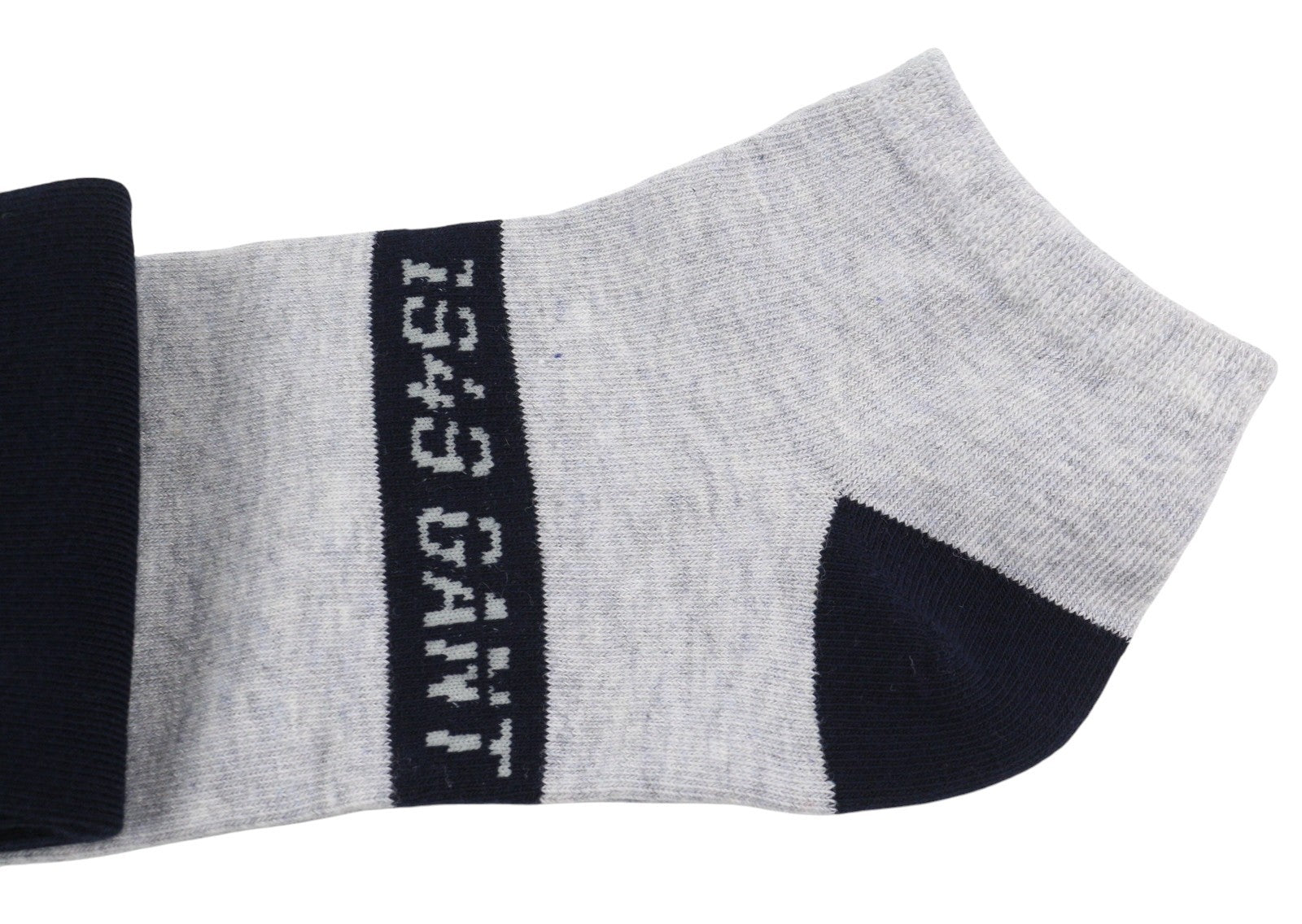 GANT Ankle 2 Pack Men Socks OS Light Grey Melange Knit Stretch Unisex