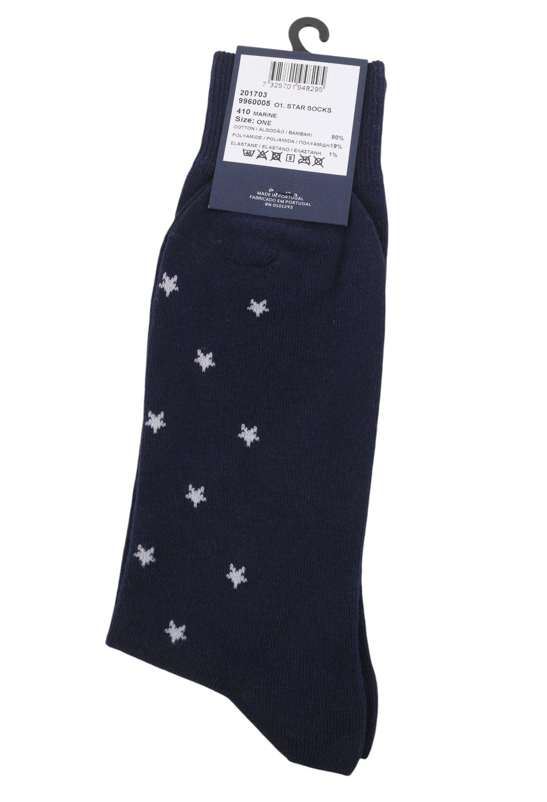 GANT Star Men Socks OS Marine Cotton Knit Stretch Unisex