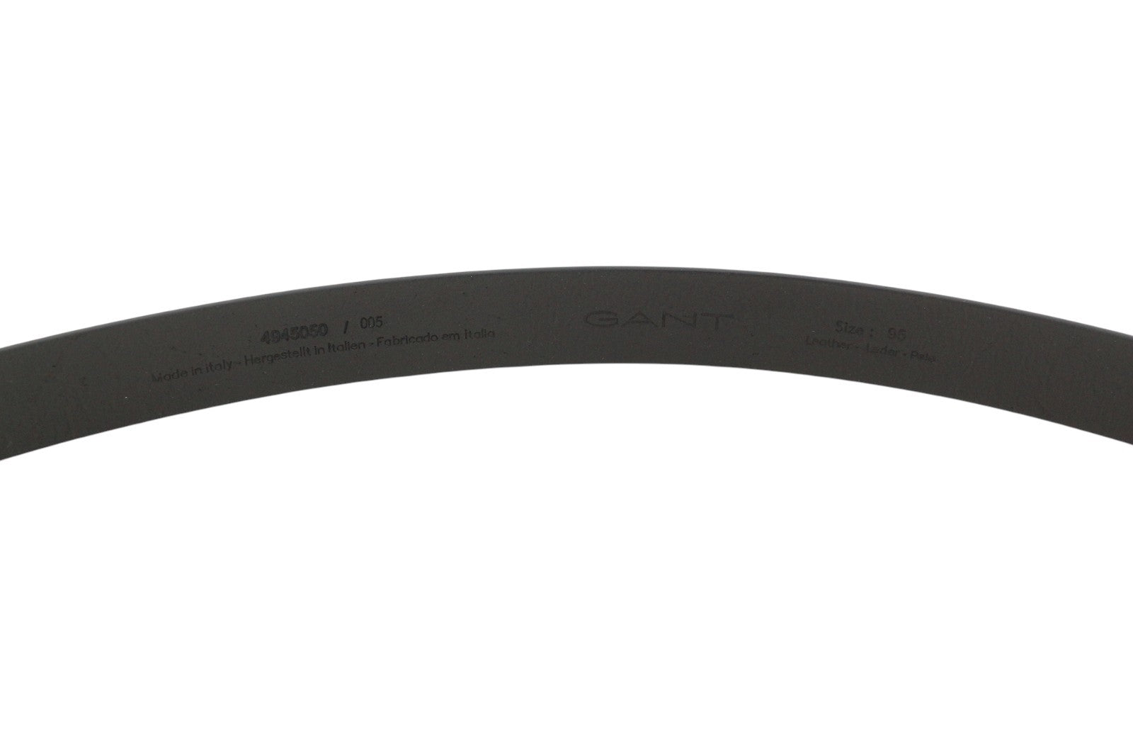 GANT Women Belt 95 CM Black Leather Silver Buckle Logo Casual