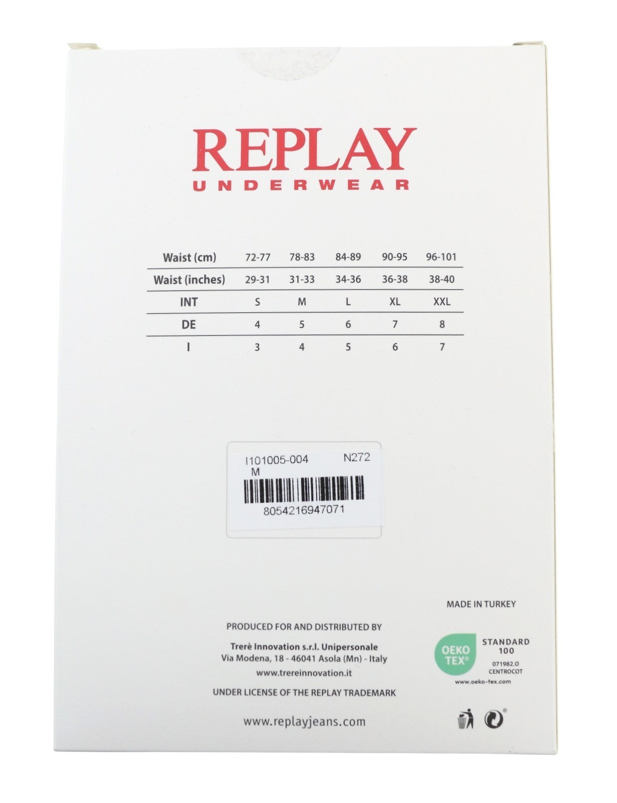 REPLAY Men Underwear M Grey Waist Logo Cotton Stretch Trunks 2 Pack