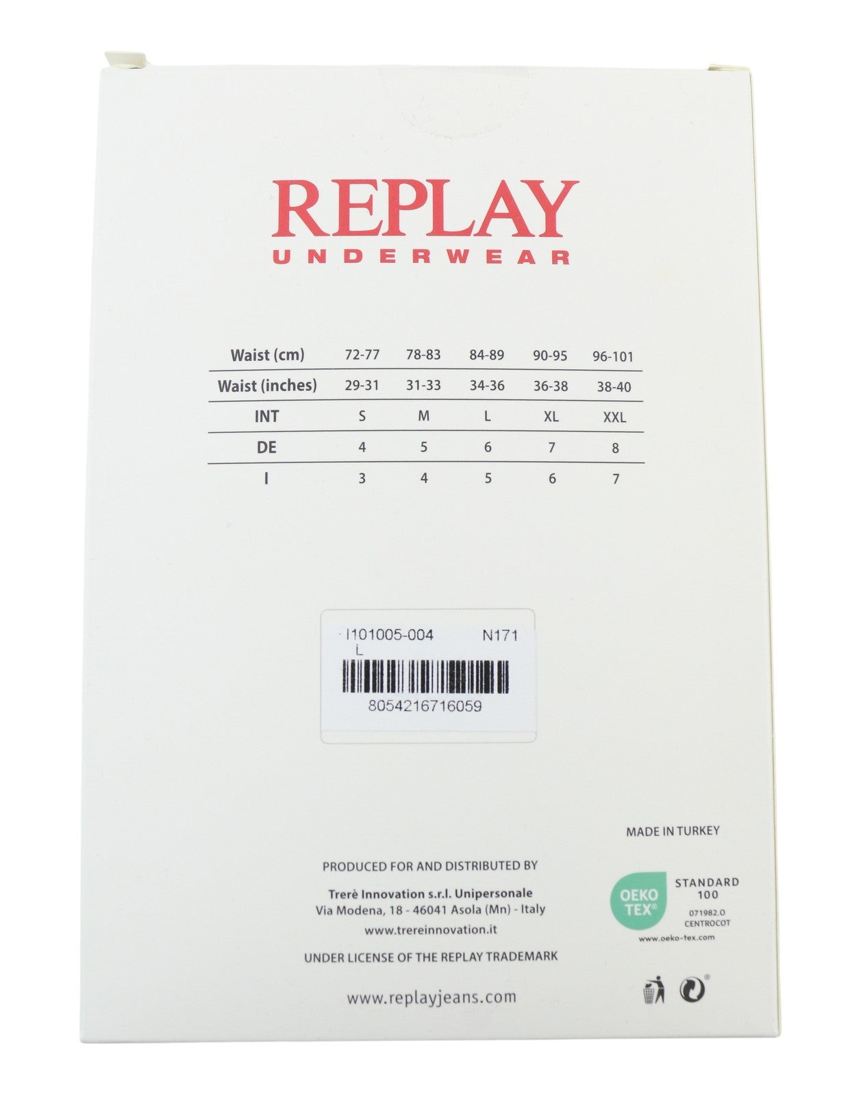 REPLAY Men Underwear L Black Elastic Waist Cotton Stretchy Trunks 2 Pack