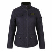 BARBOUR International Quilt Women Jacket EU40 Purple Fleece Lined Lightweight