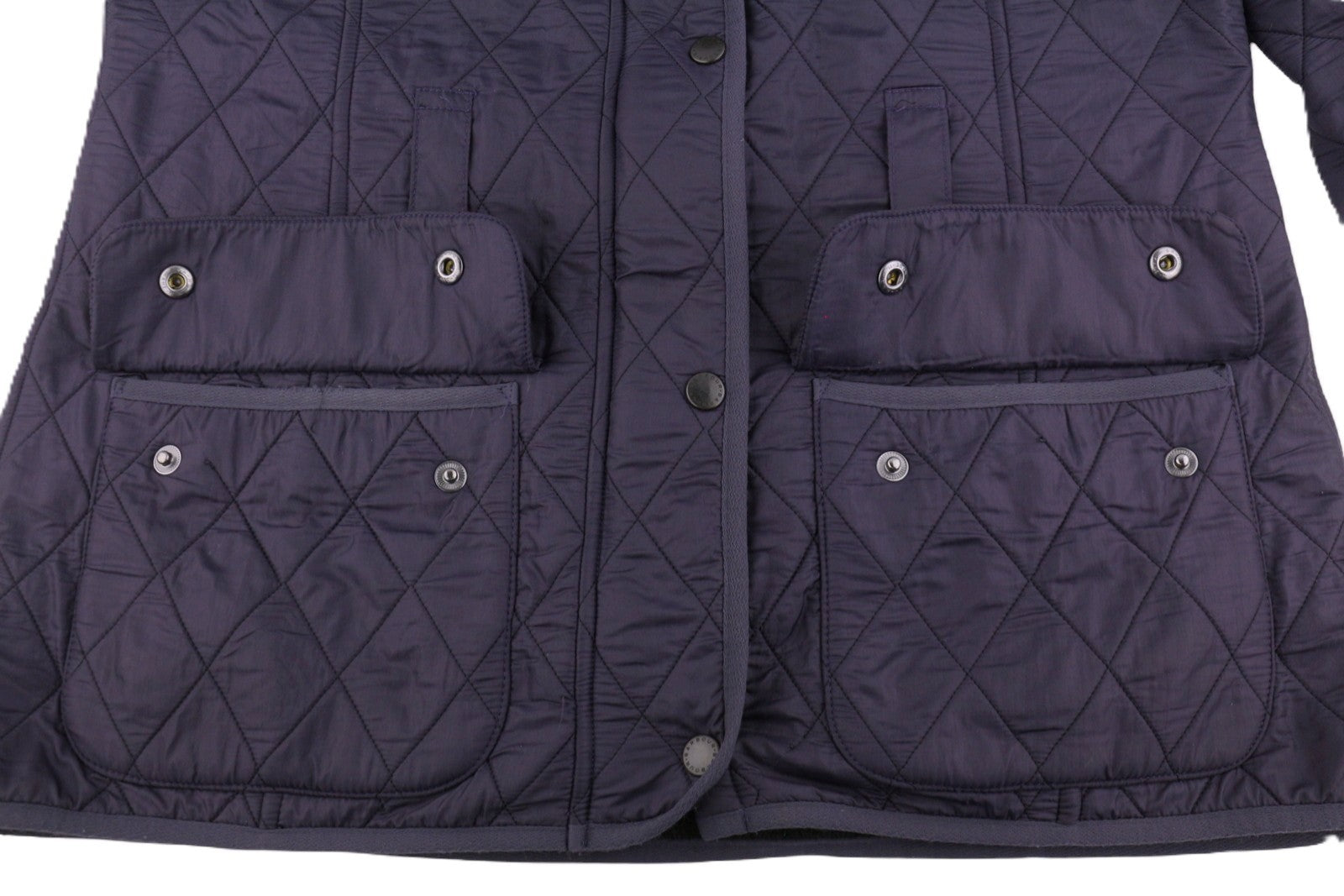 BARBOUR International Quilt Women Jacket EU40 Purple Fleece Lined Lightweight