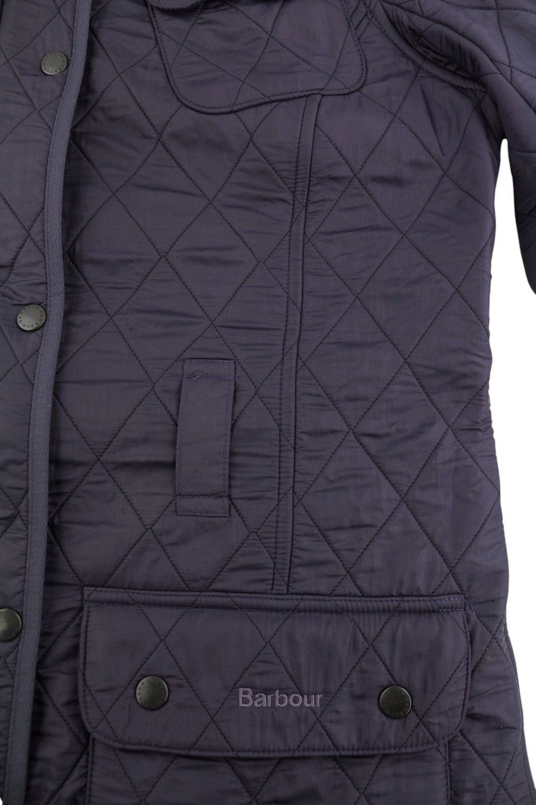 BARBOUR International Quilt Women Jacket EU40 Purple Fleece Lined Lightweight