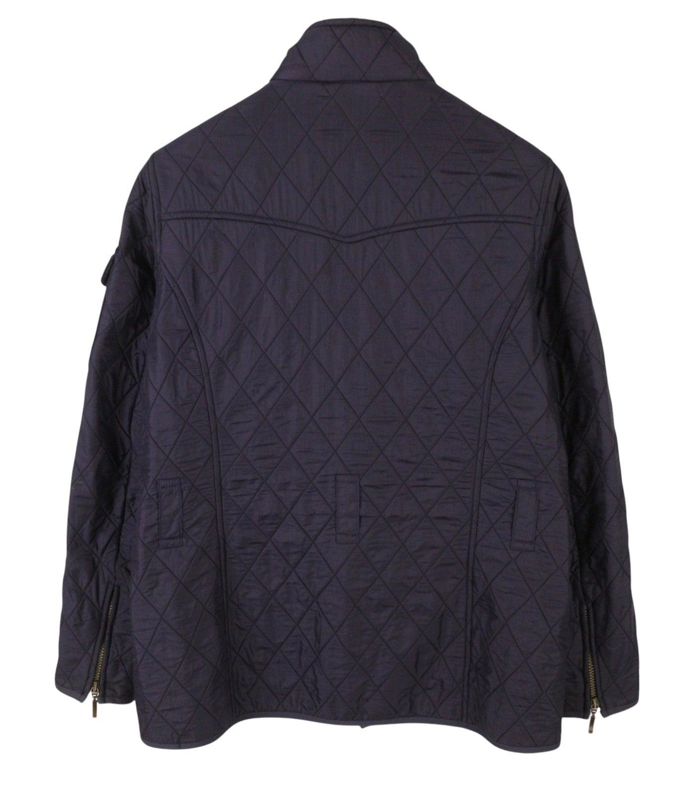 BARBOUR International Quilt Women Jacket EU40 Purple Fleece Lined Lightweight