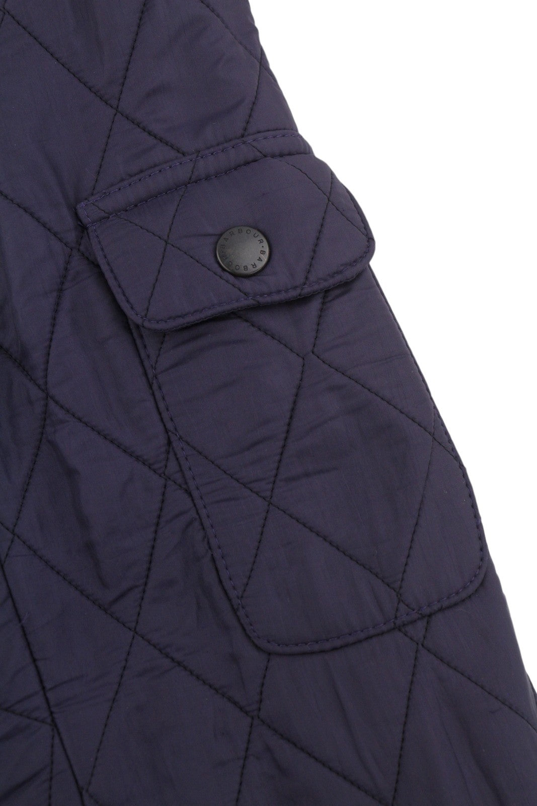 BARBOUR International Quilt Women Jacket EU40 Purple Fleece Lined Lightweight