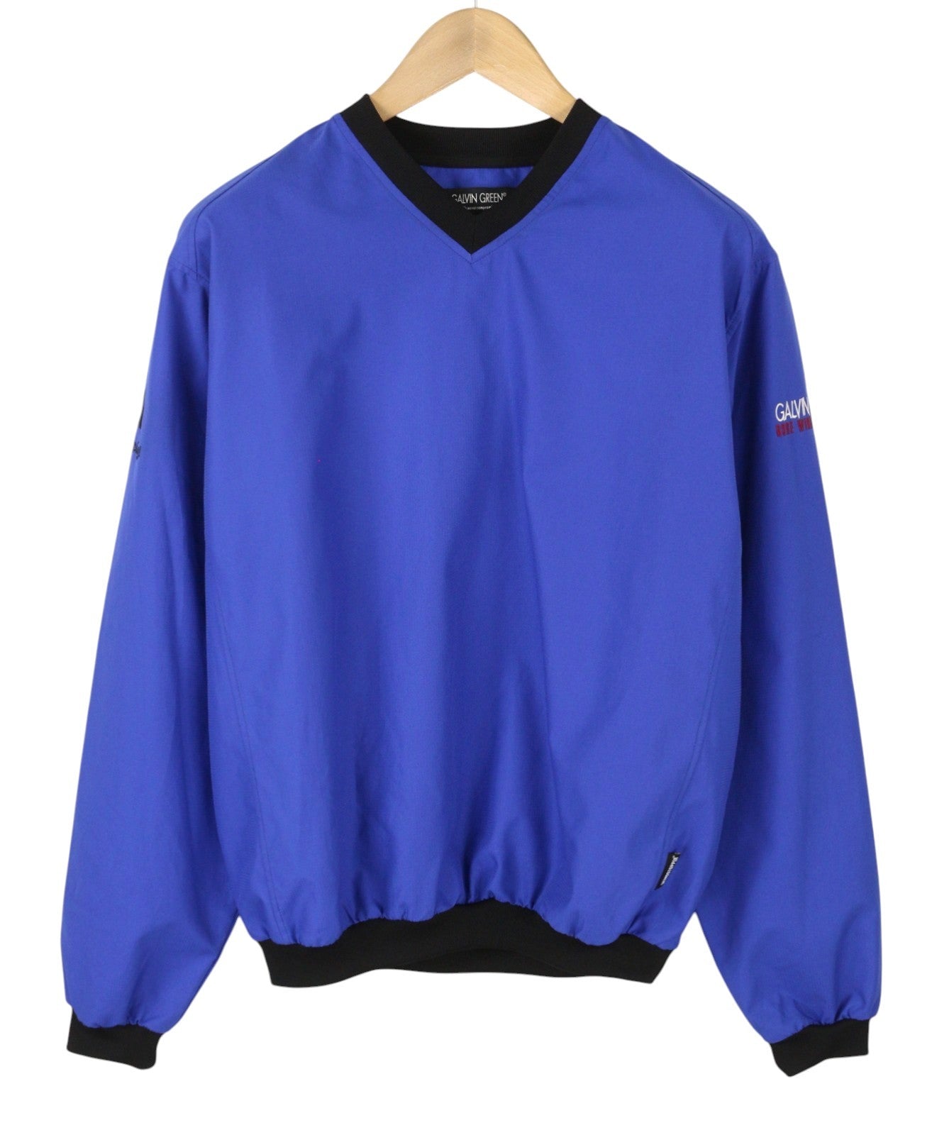 GLAVIN GREEN Gore Men Jacket M Blue Windproof V-Neck Lightweight Pull On Vintage