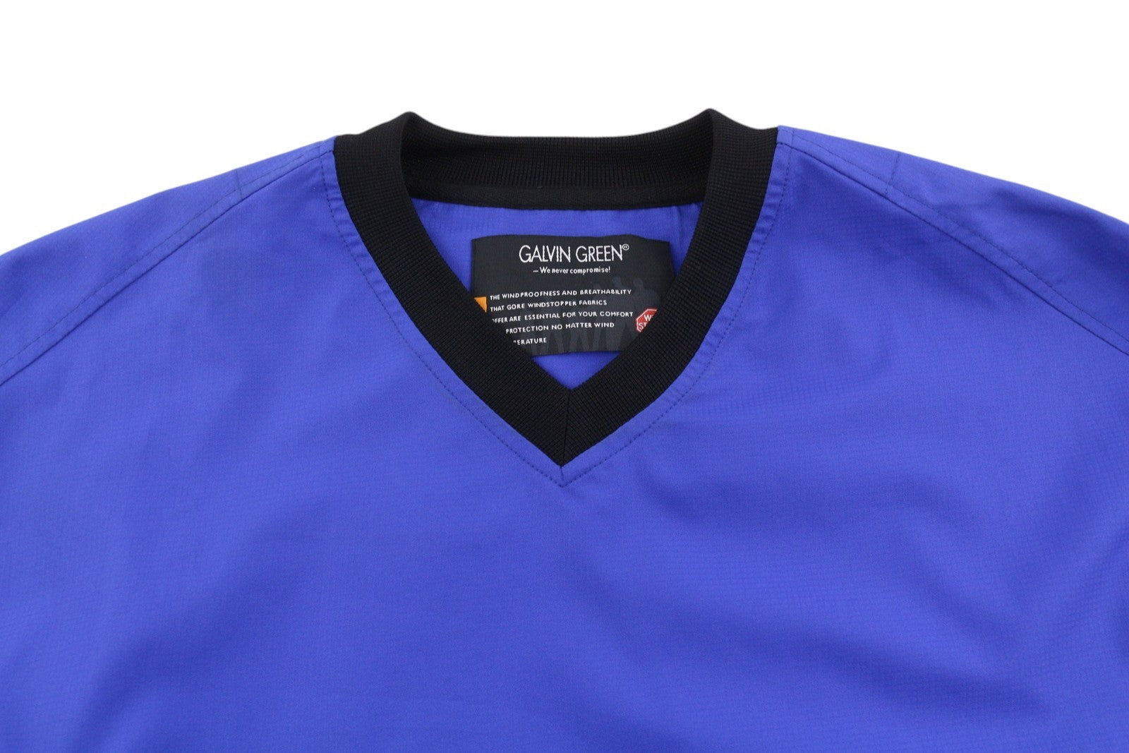 GLAVIN GREEN Gore Men Jacket M Blue Windproof V-Neck Lightweight Pull On Vintage