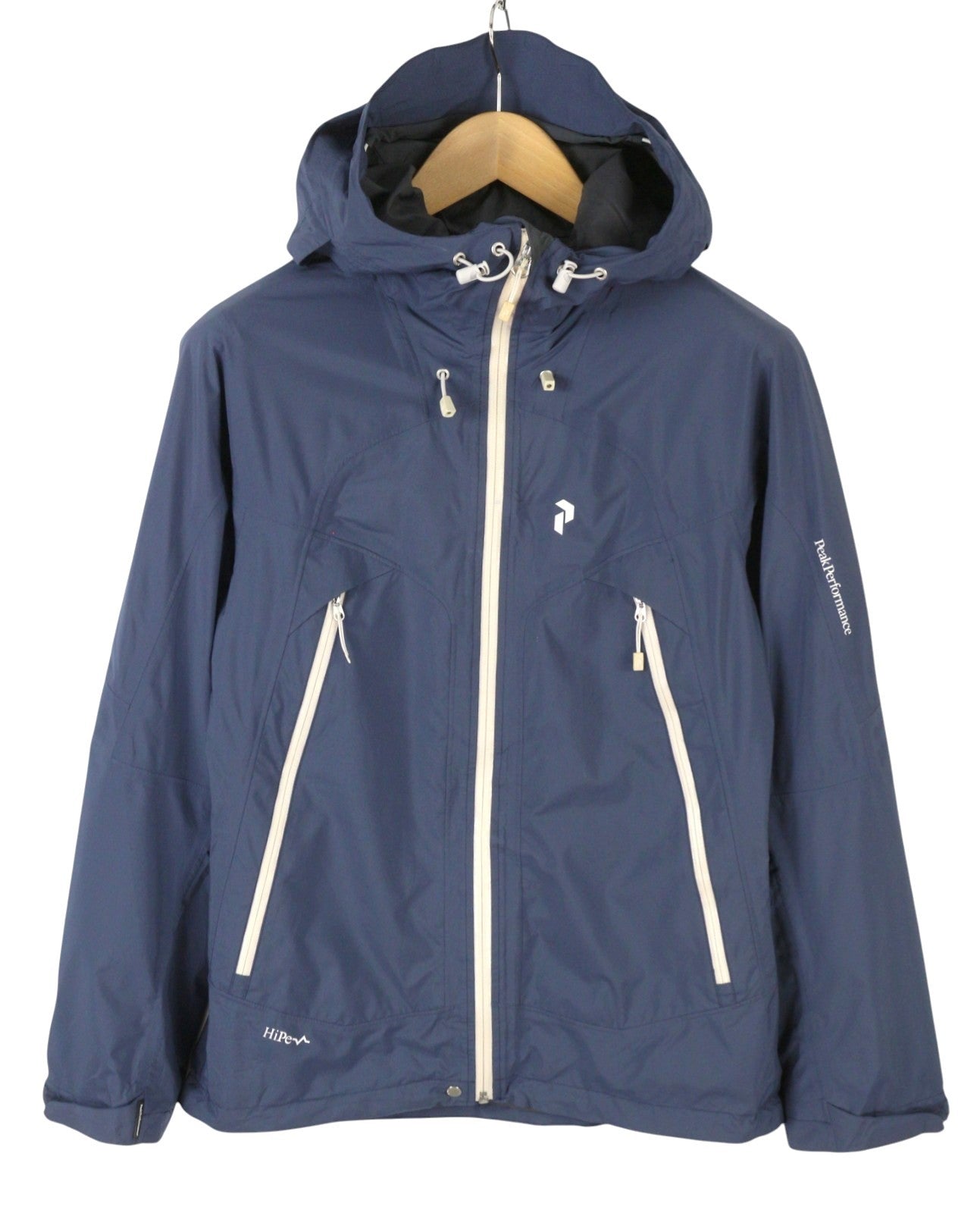 PEAK PERFORMANCE W Protect J Women Jacket S Blue HiPe Hooded Lightweight