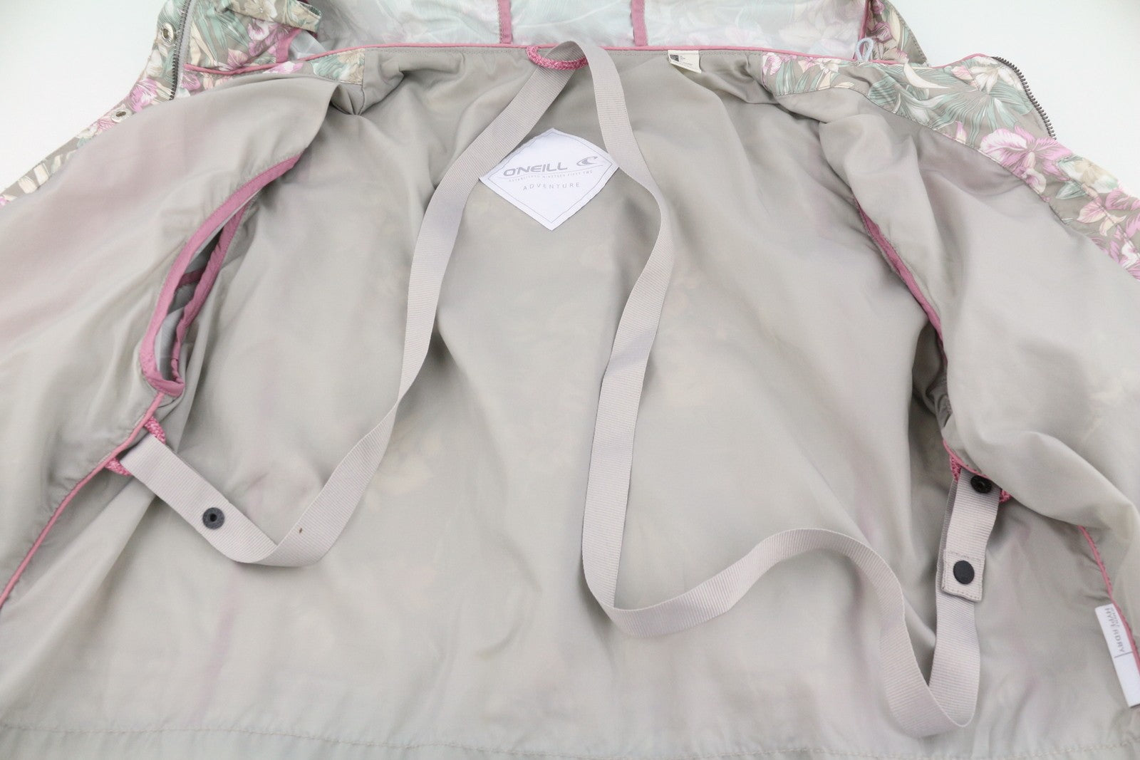 O'NEILL Adventure Women Jacket M Floral Print Internal Shoulder Straps Parka