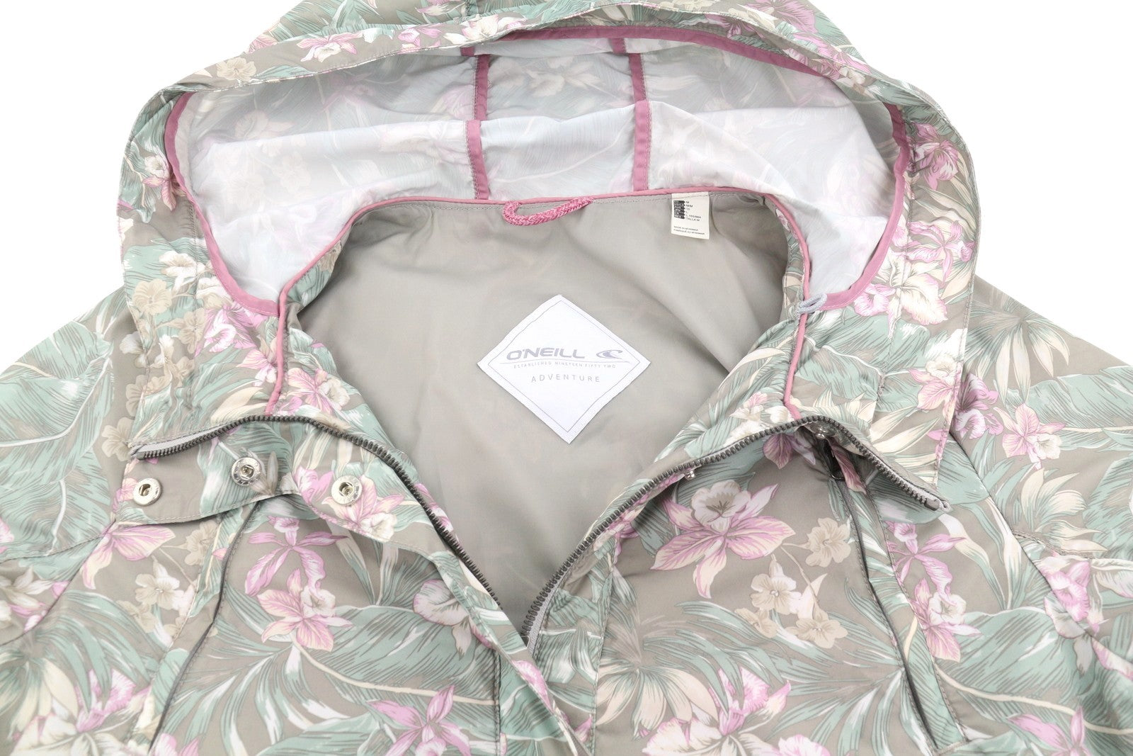 O'NEILL Adventure Women Jacket M Floral Print Internal Shoulder Straps Parka