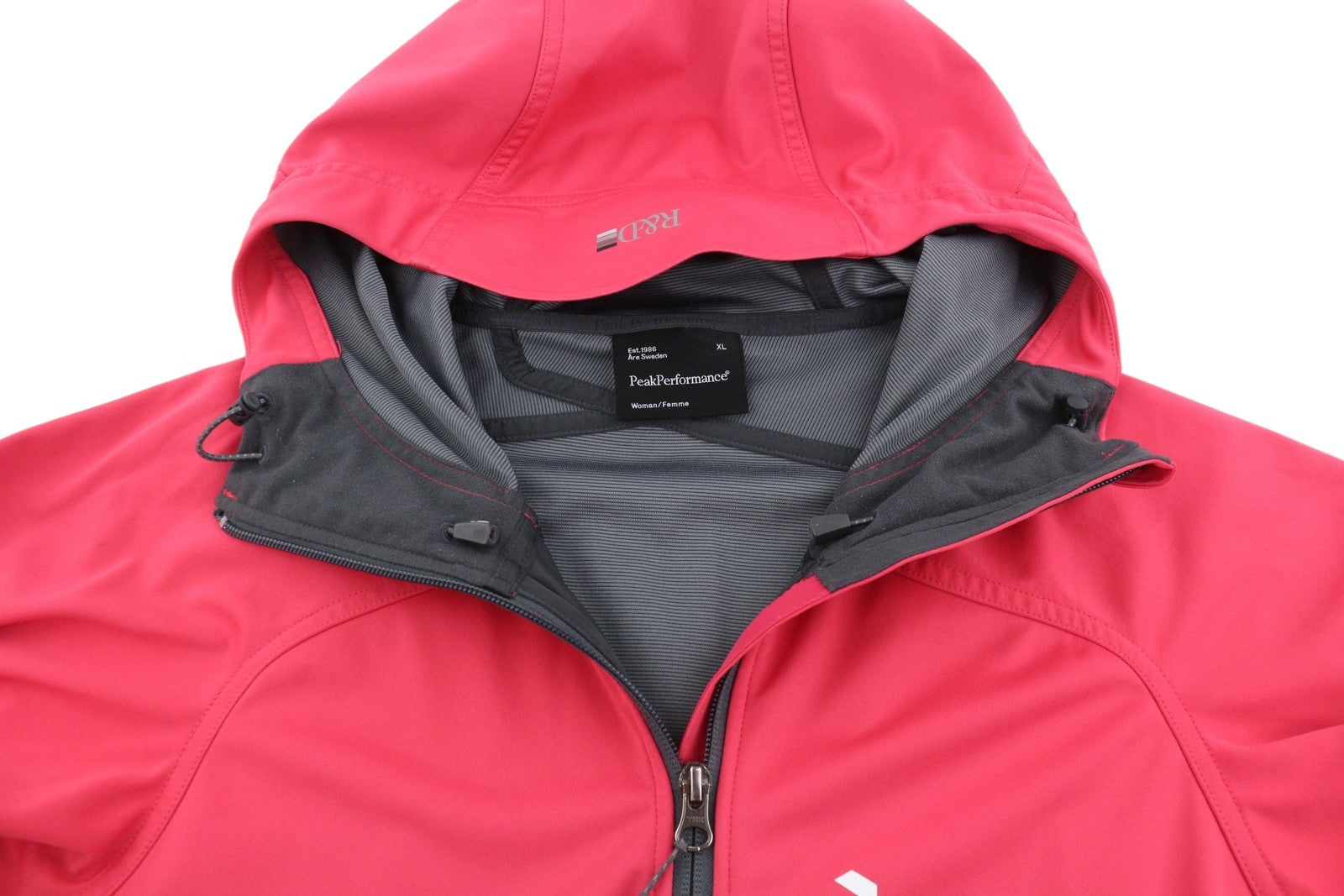 PEAK PERFORMANCE R&D W Aneto J Women Jacket XL Pink Hooded Full Zip Lightweight