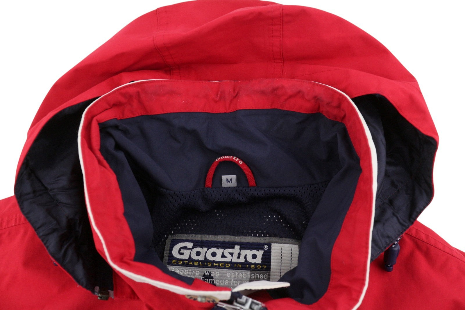GAASTRA Watergear Men Jacket M Red Hooded Full Zip Lightweight