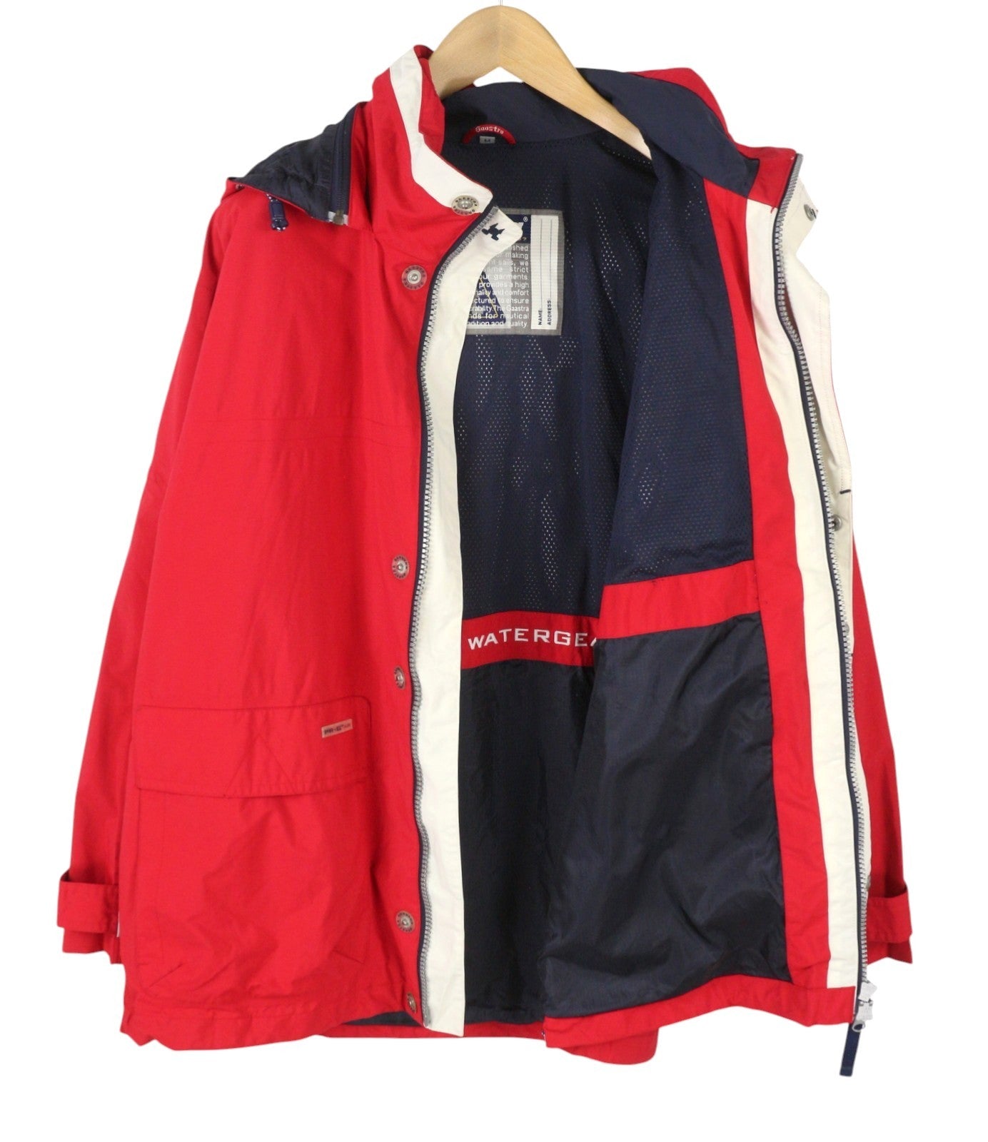 GAASTRA Watergear Men Jacket M Red Hooded Full Zip Lightweight