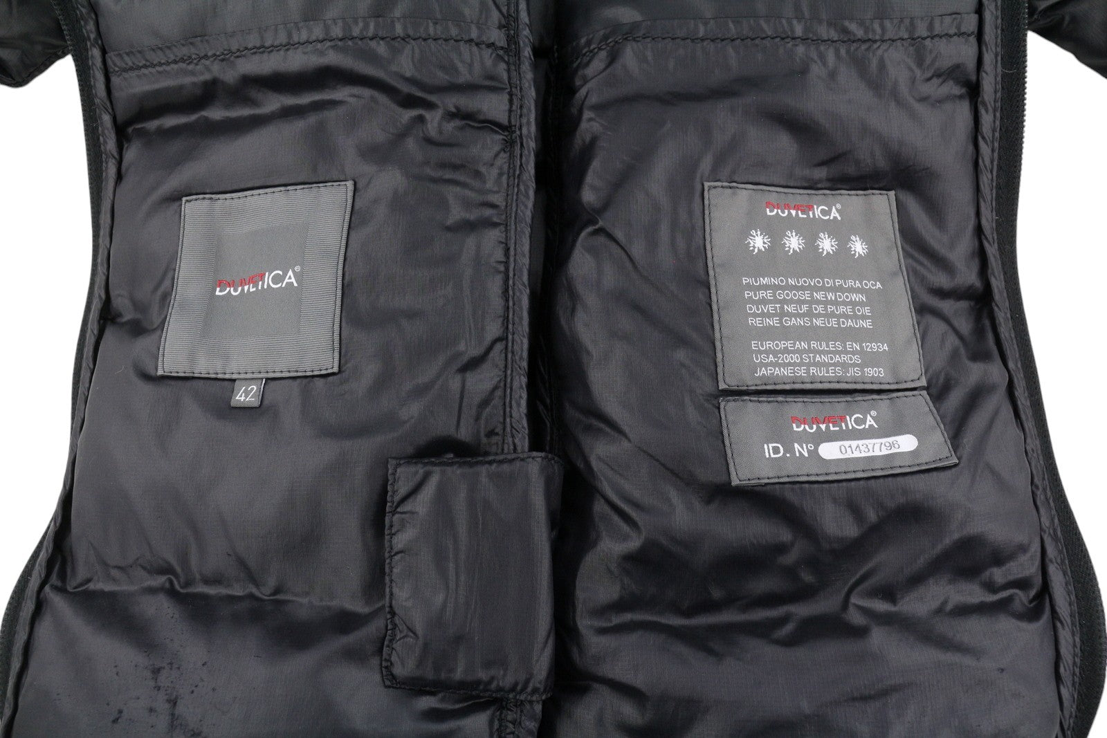 DUVETICA Women Jacket 42 M Black Down Filled Quilted Hooded Full Zip Puffer