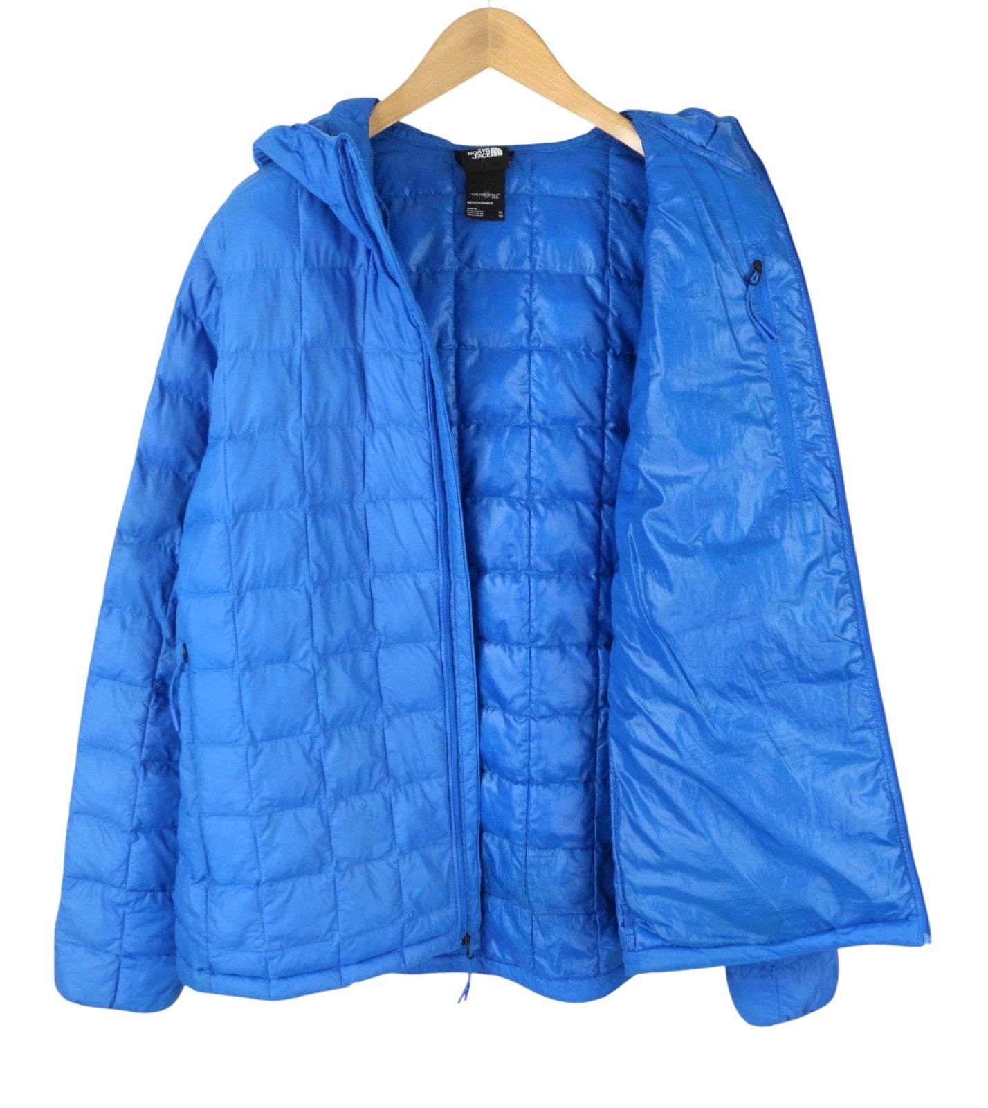 THE NORTH FACE Thermoball Eco Men Jacket XL Blue Padded Quilted Hooded Full Zip
