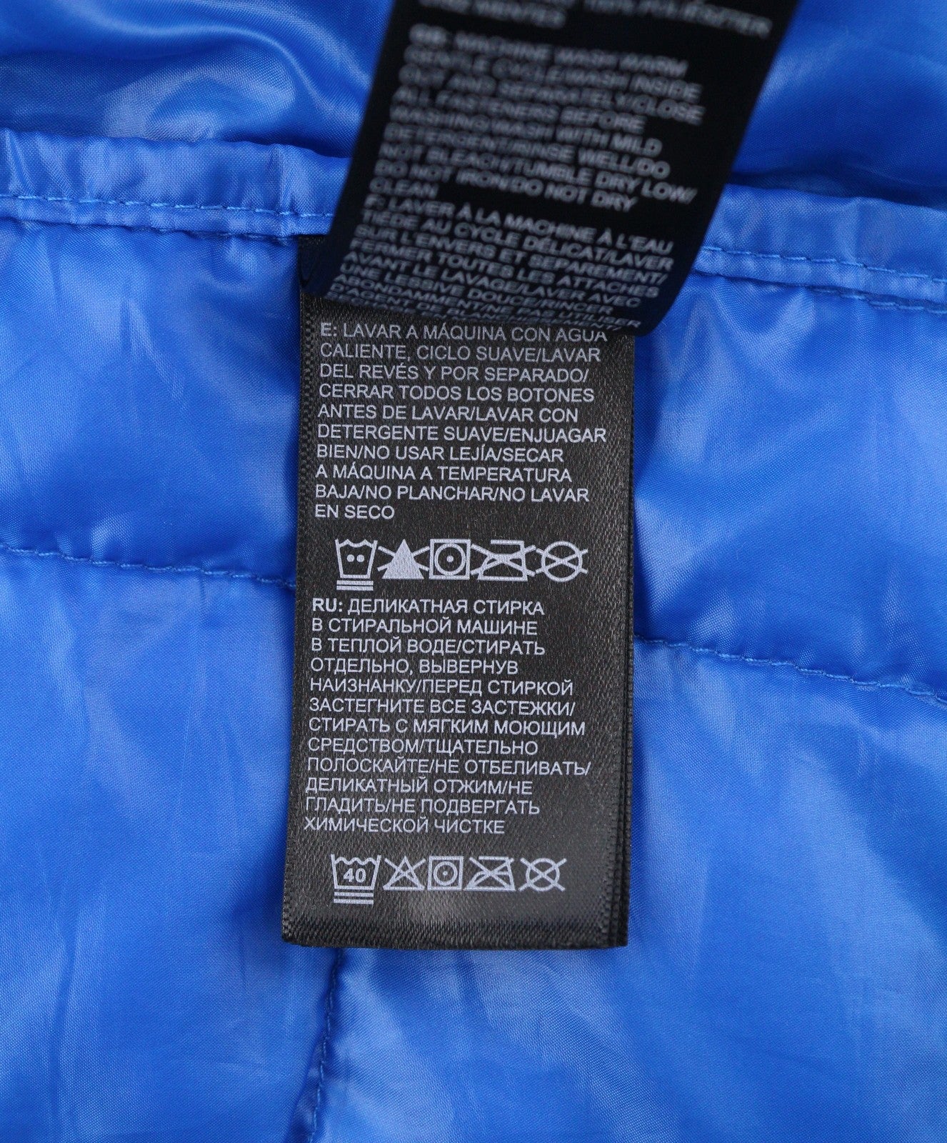 THE NORTH FACE Thermoball Eco Men Jacket XL Blue Padded Quilted Hooded Full Zip