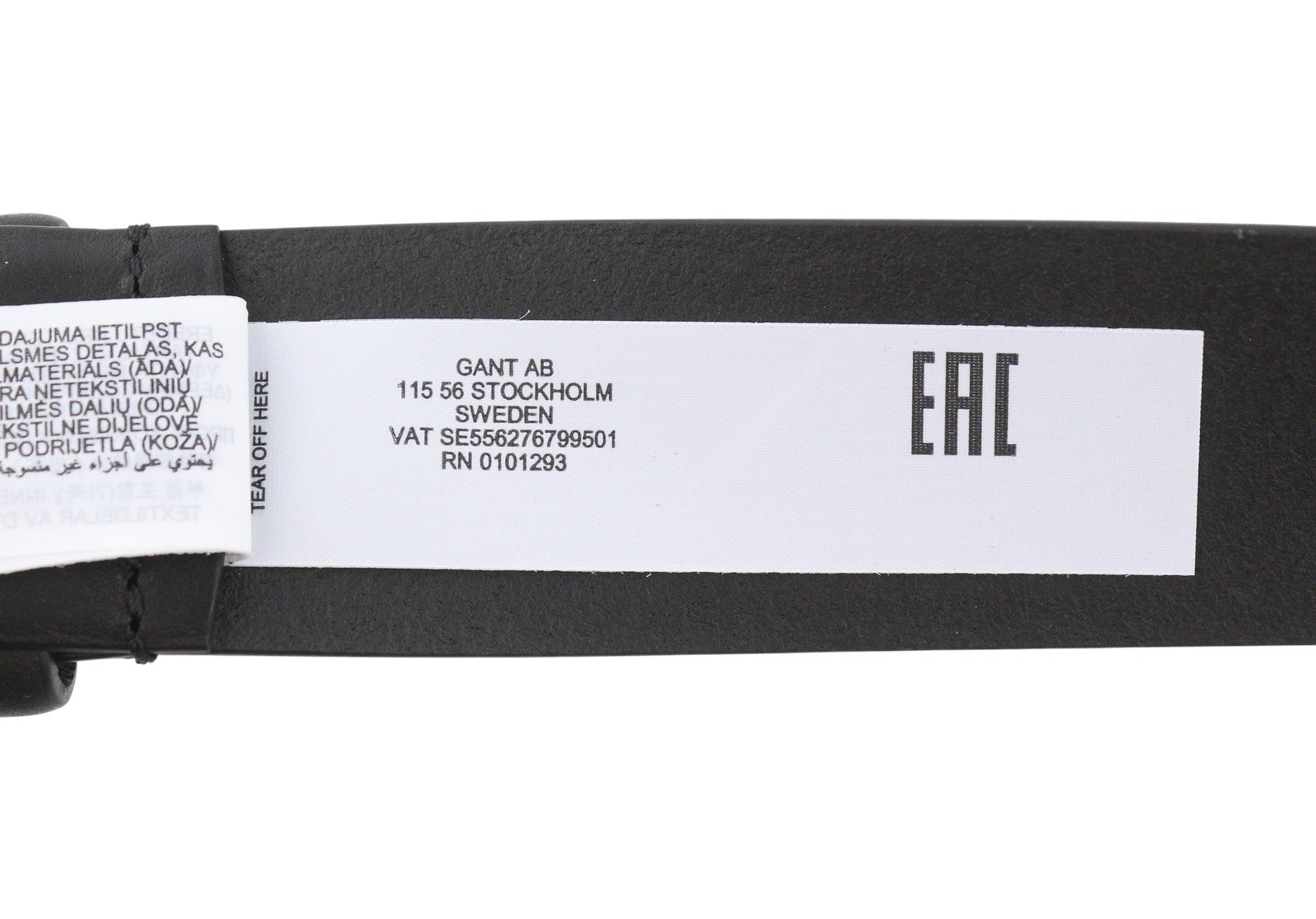 GANT Icon G Buckle Leather Women Belt 95 CM Black Snap Closure Casual Style