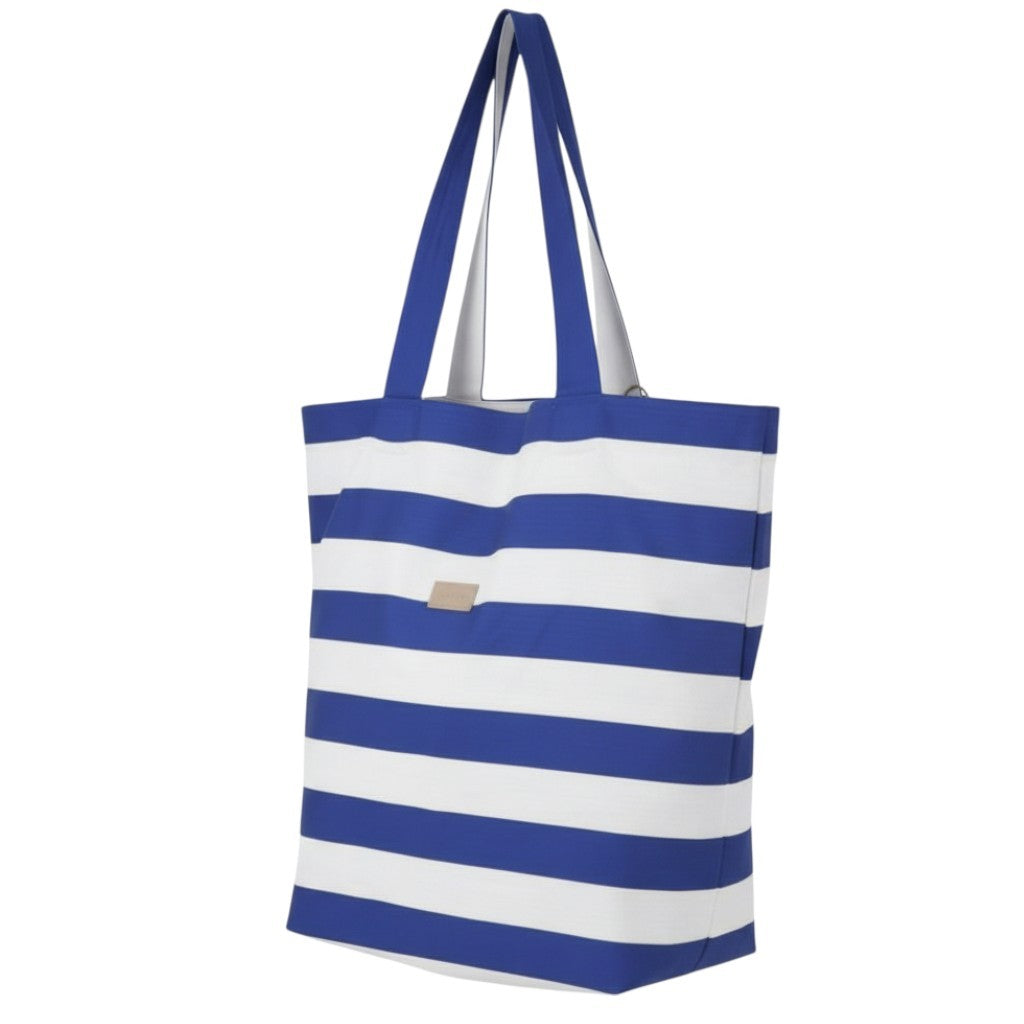 GANT UV Stripe Women Bag OS Yankee Blue White Beach Tote Shopper Lightweight