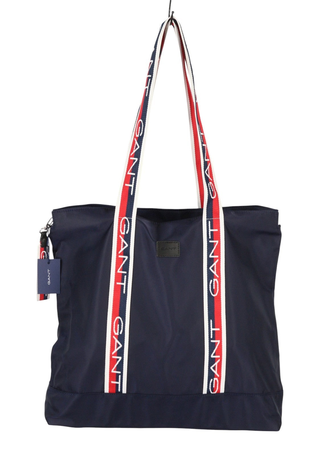 GANT Logo Shopper Women Bag OS Evening Blue Zip Closure Inner Pocket Logo