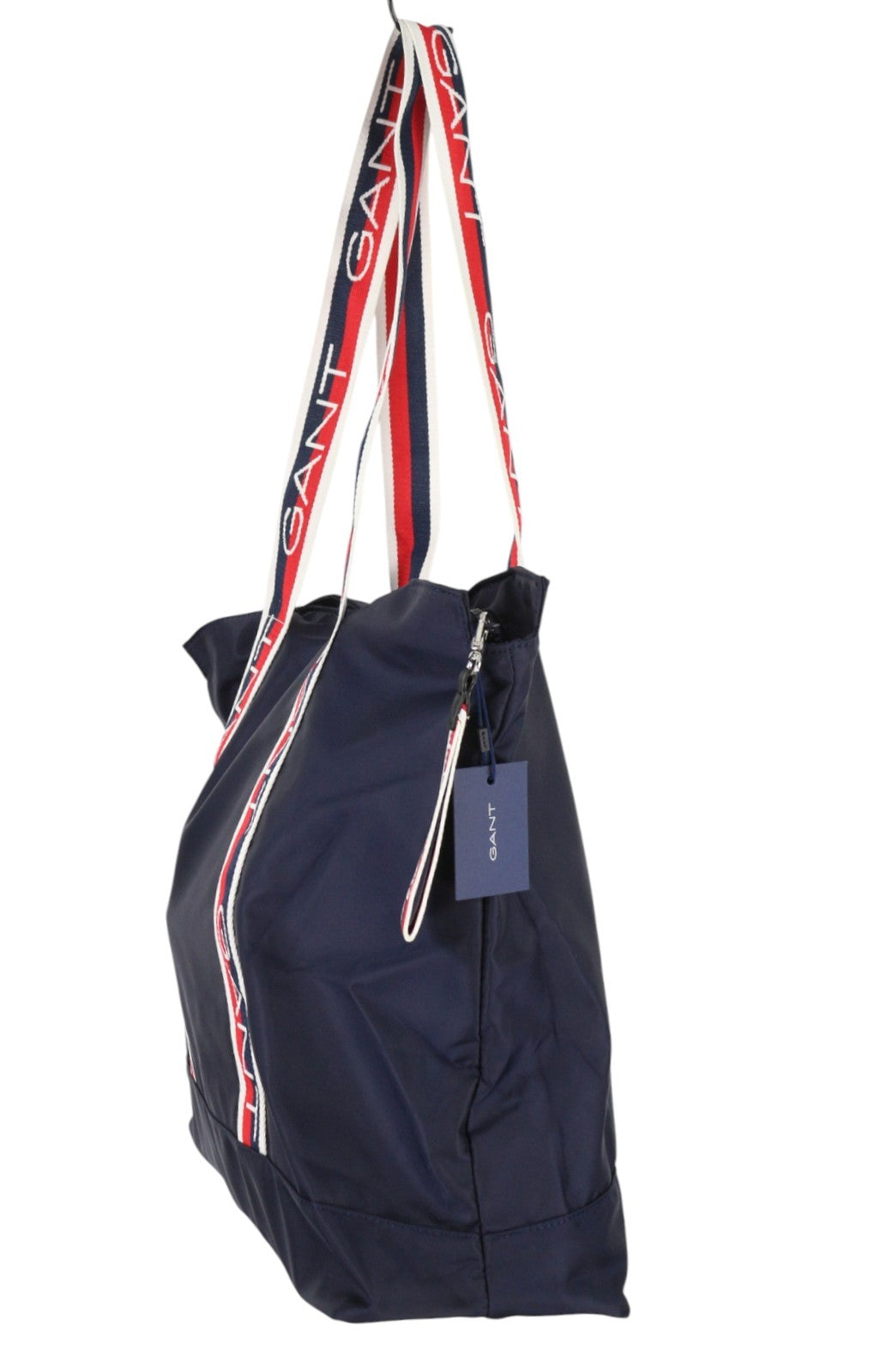 GANT Logo Shopper Women Bag OS Evening Blue Zip Closure Inner Pocket Logo