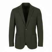 SCOTCH & SODA Men Blazer L Khaki Green Notch Lapel Unlined Single-Breasted