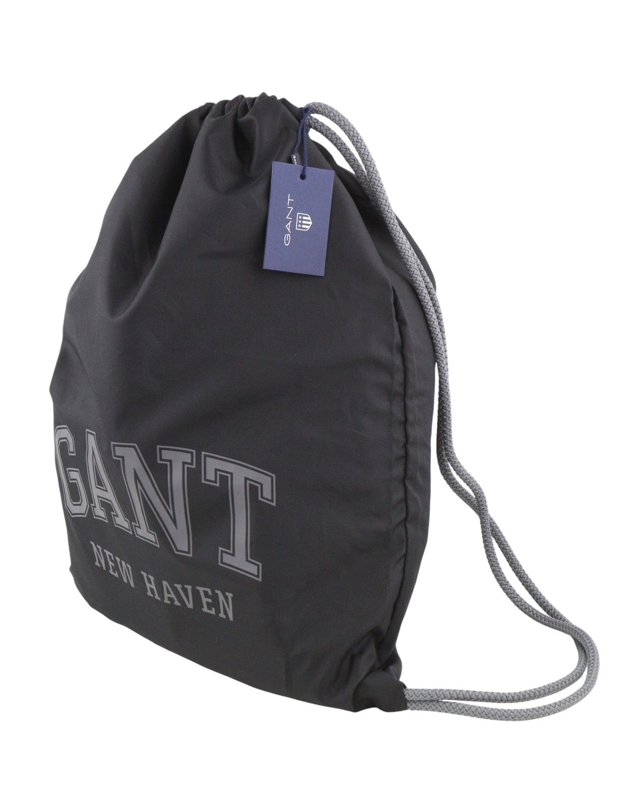GANT Gym Sack Men Bag OS Black Logo Front Lightweight Sport Backpack