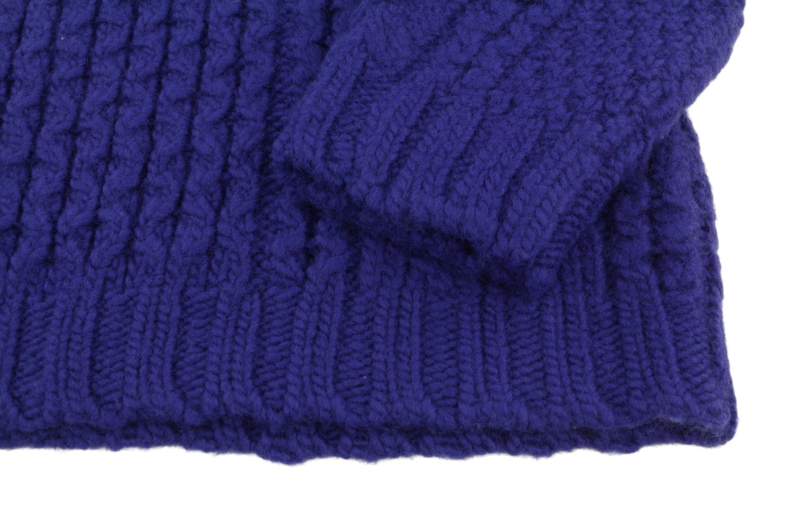 R13 Aran Sweater Women Dress S Blue Wool Cable Knit Long Sleeve Thick RRP855