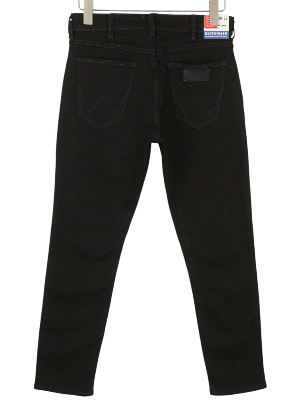 WRANGLER Greensboro Men Jeans W30/L32 Black Slim Stretch Zip Fly Denim
