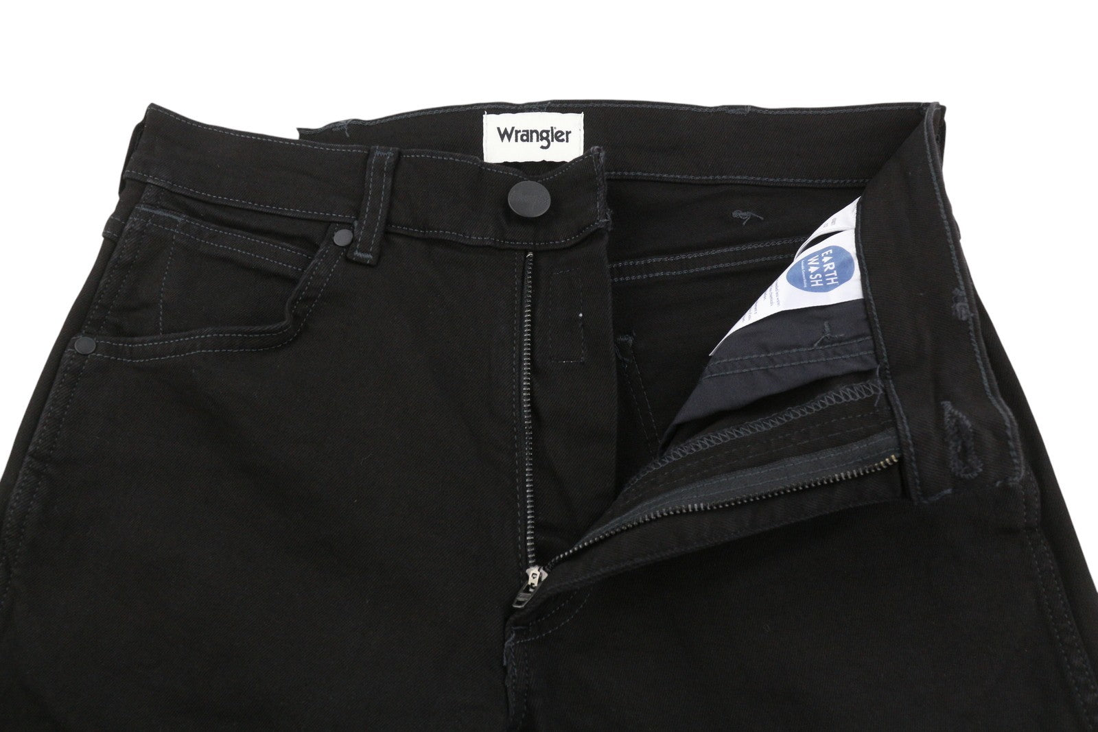 WRANGLER Greensboro Men Jeans W30/L32 Black Slim Stretch Zip Fly Denim