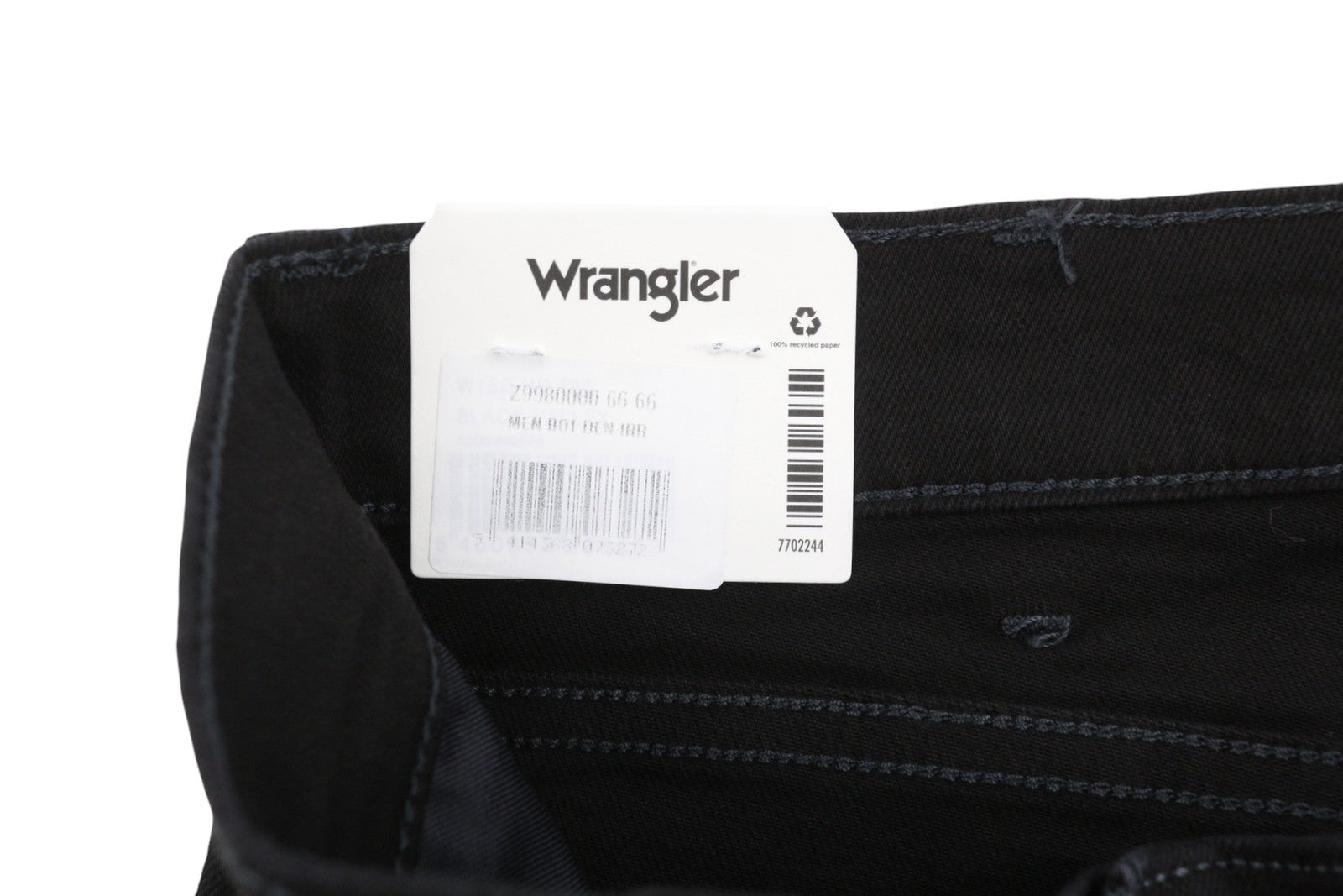 WRANGLER Greensboro Men Jeans W30/L32 Black Slim Stretch Zip Fly Denim