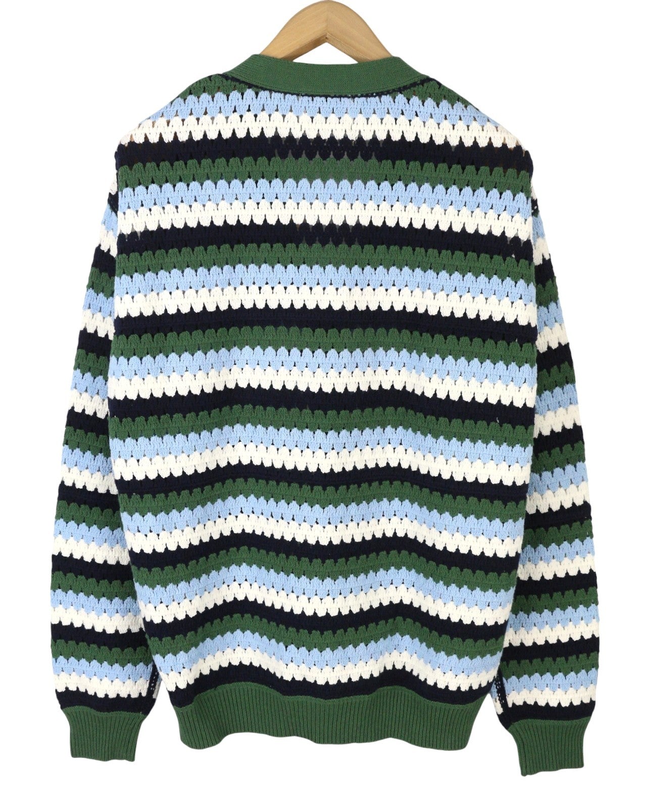 SCOTCH & SODA Men Jumper L Striped Open Knit Button-Up Cardigan