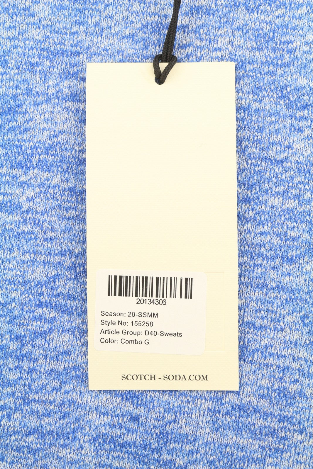 SCOTCH & SODA Men Sweatshirt M Blue Melange Crew Neck Long Sleeved Pull On