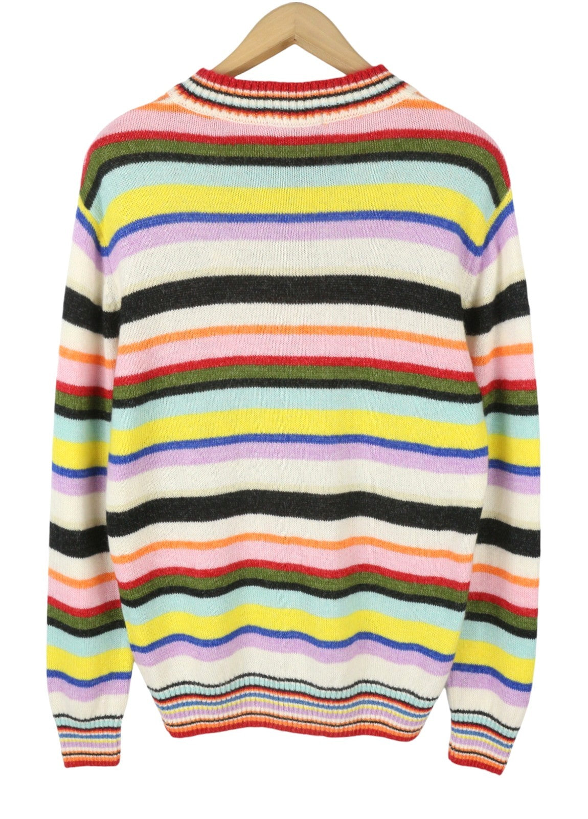 SCOTCH & SODA Men Jumper M Colourful Striped Tight Knit V-Neck Pull On