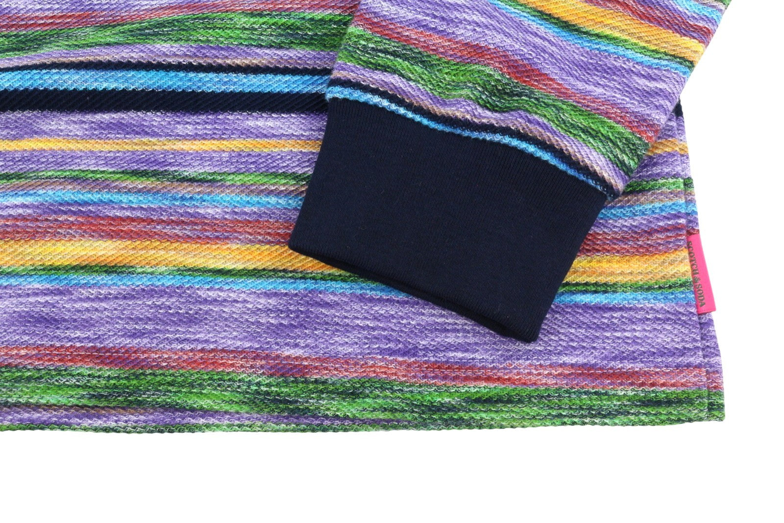 SCOTCH & SODA Men T-Shirt M Colourful Striped Thick Crew Neck Long Sleeve