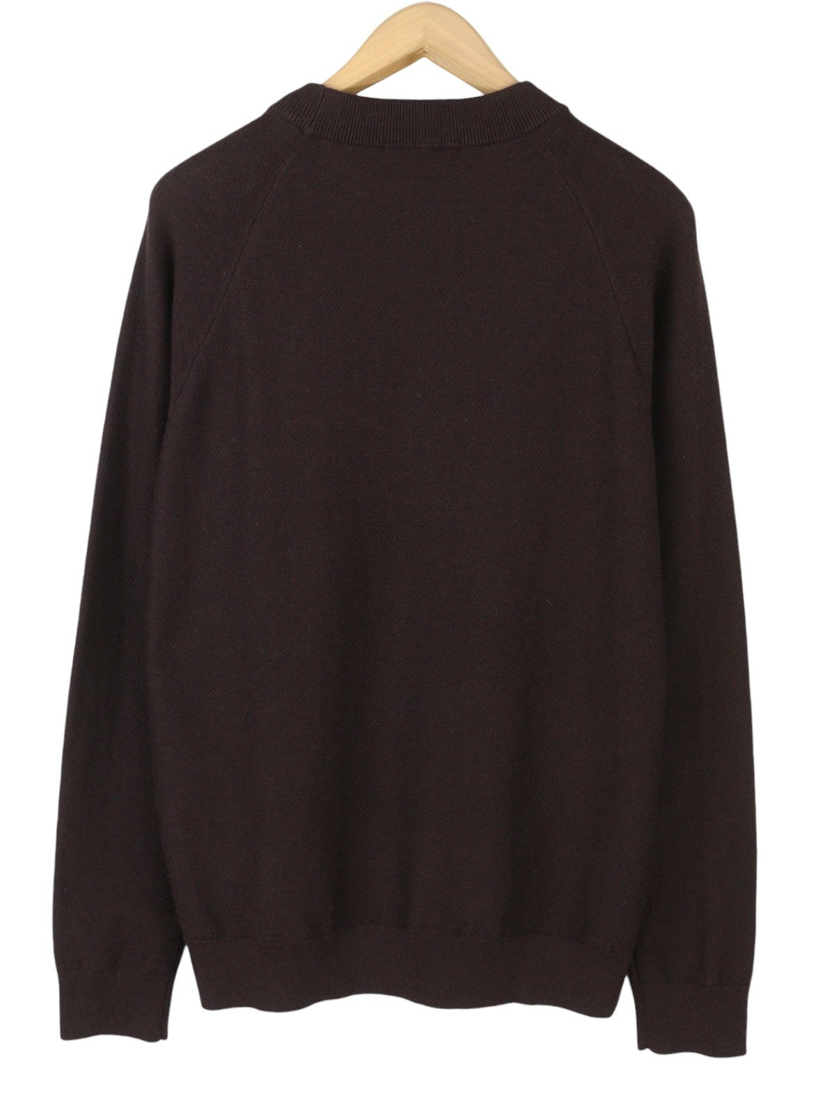 SCOTCH & SODA Men Jumper M Dark Brown Crew Neck Tight Knit Pull On