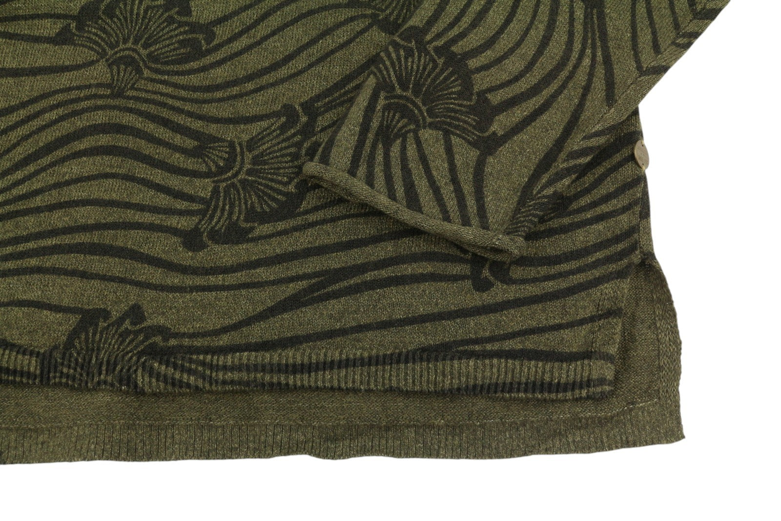 SCOTCH & SODA Men Jumper M Dark Green Floral Print Crew Neck Tight Knit Pull On