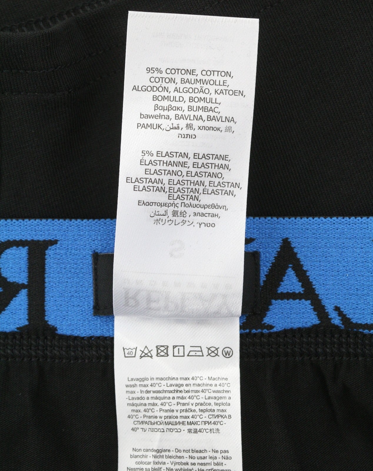 REPLAY Men Underwear 2XL Black Elastic Waist Cotton Stretch Trunks 2 Pack