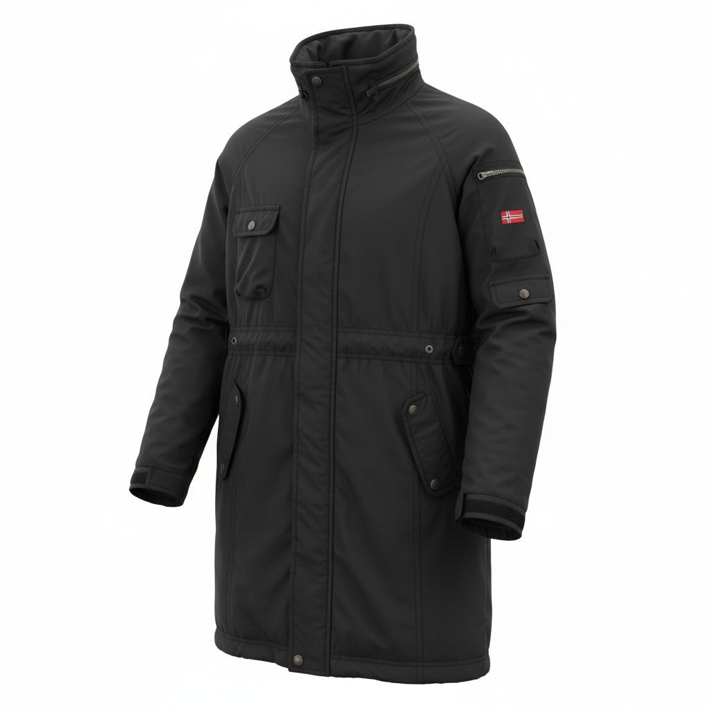 NAPAPIJRI N0YBUA Women Jacket L Black Padded High Neck Mid-Length Parka