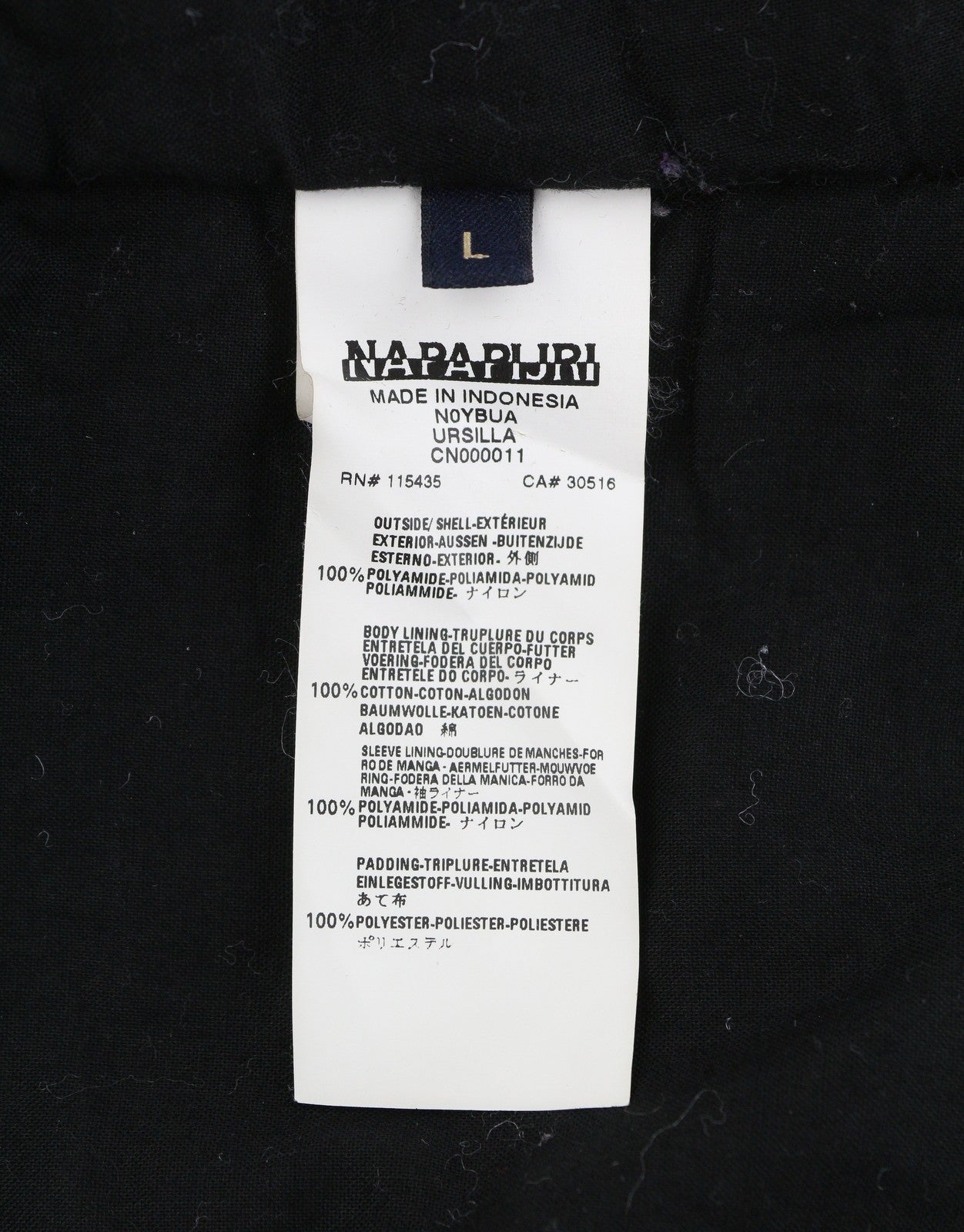 NAPAPIJRI N0YBUA Women Jacket L Black Padded High Neck Mid-Length Parka