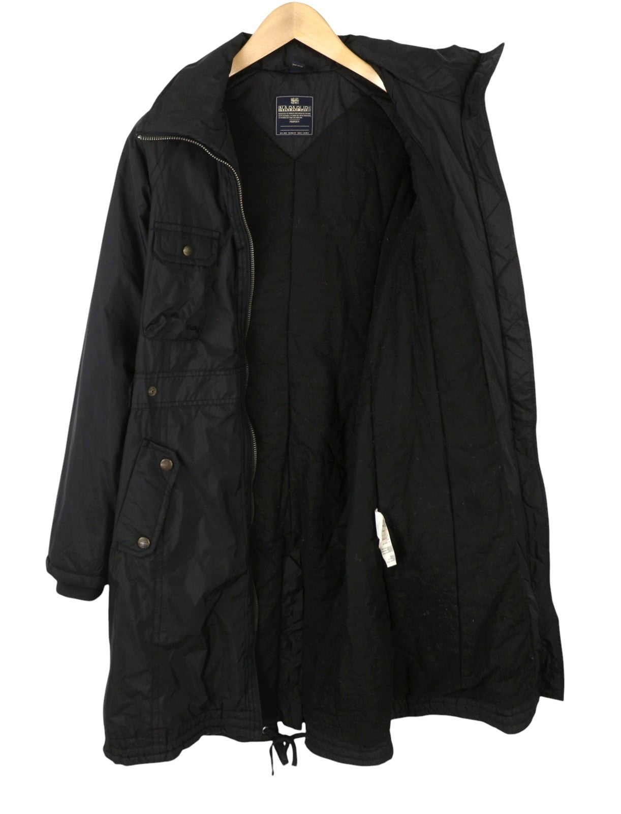 NAPAPIJRI N0YBUA Women Jacket L Black Padded High Neck Mid-Length Parka