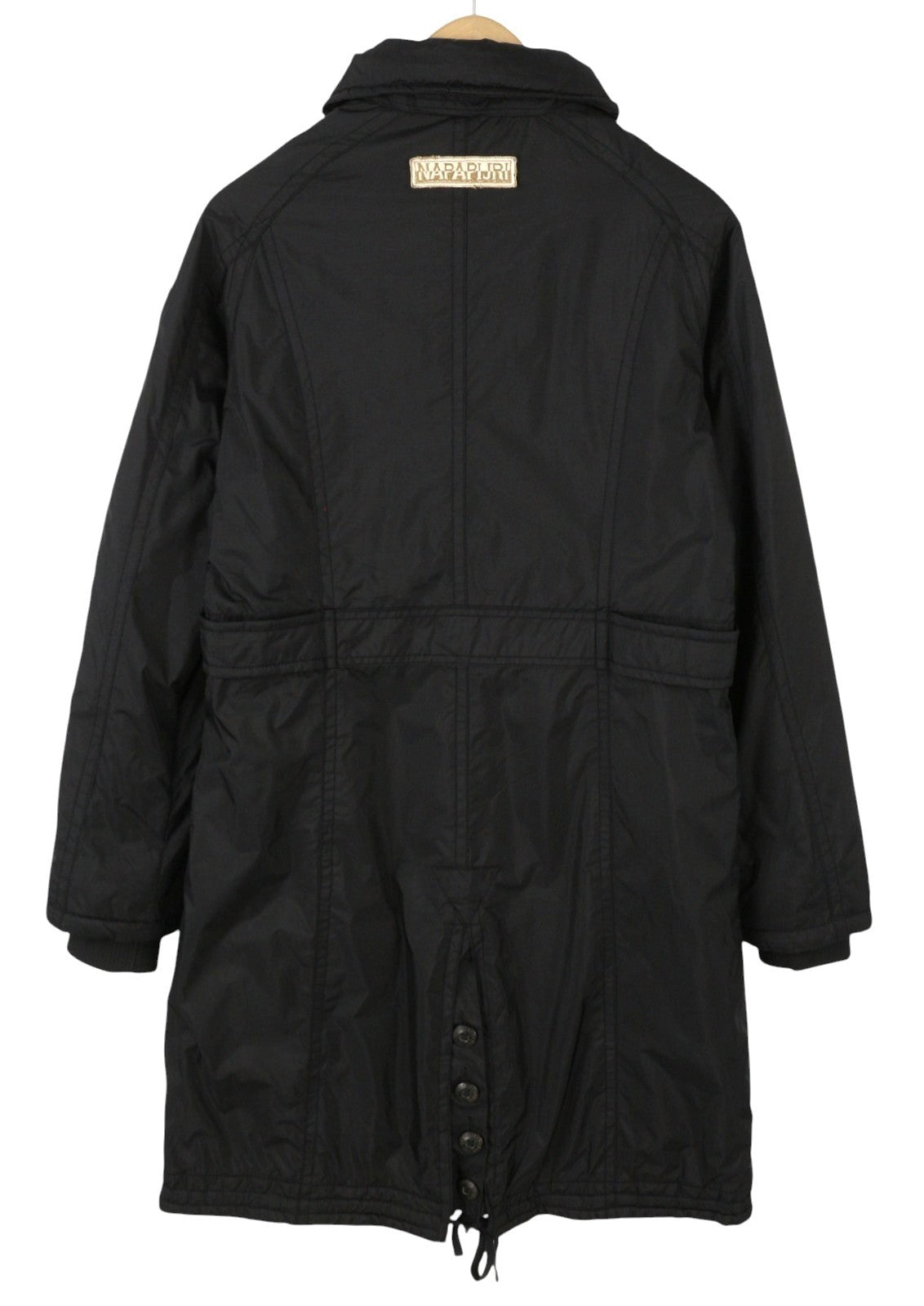 NAPAPIJRI N0YBUA Women Jacket L Black Padded High Neck Mid-Length Parka