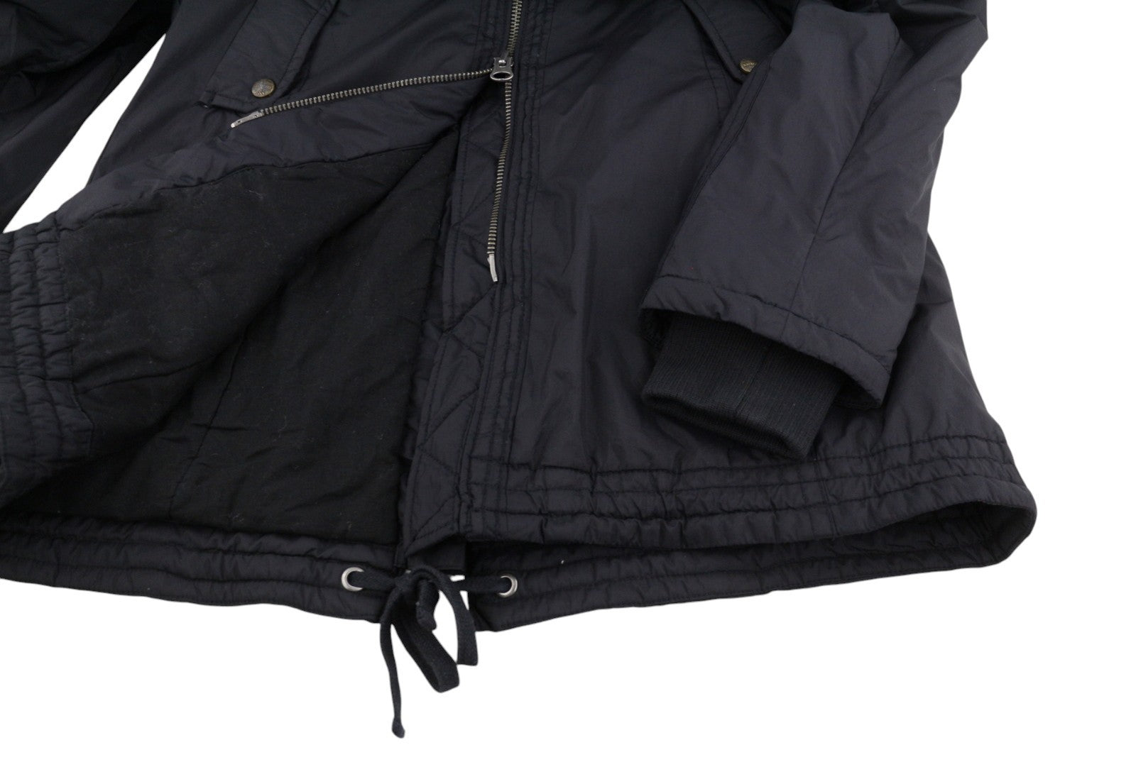 NAPAPIJRI N0YBUA Women Jacket L Black Padded High Neck Mid-Length Parka