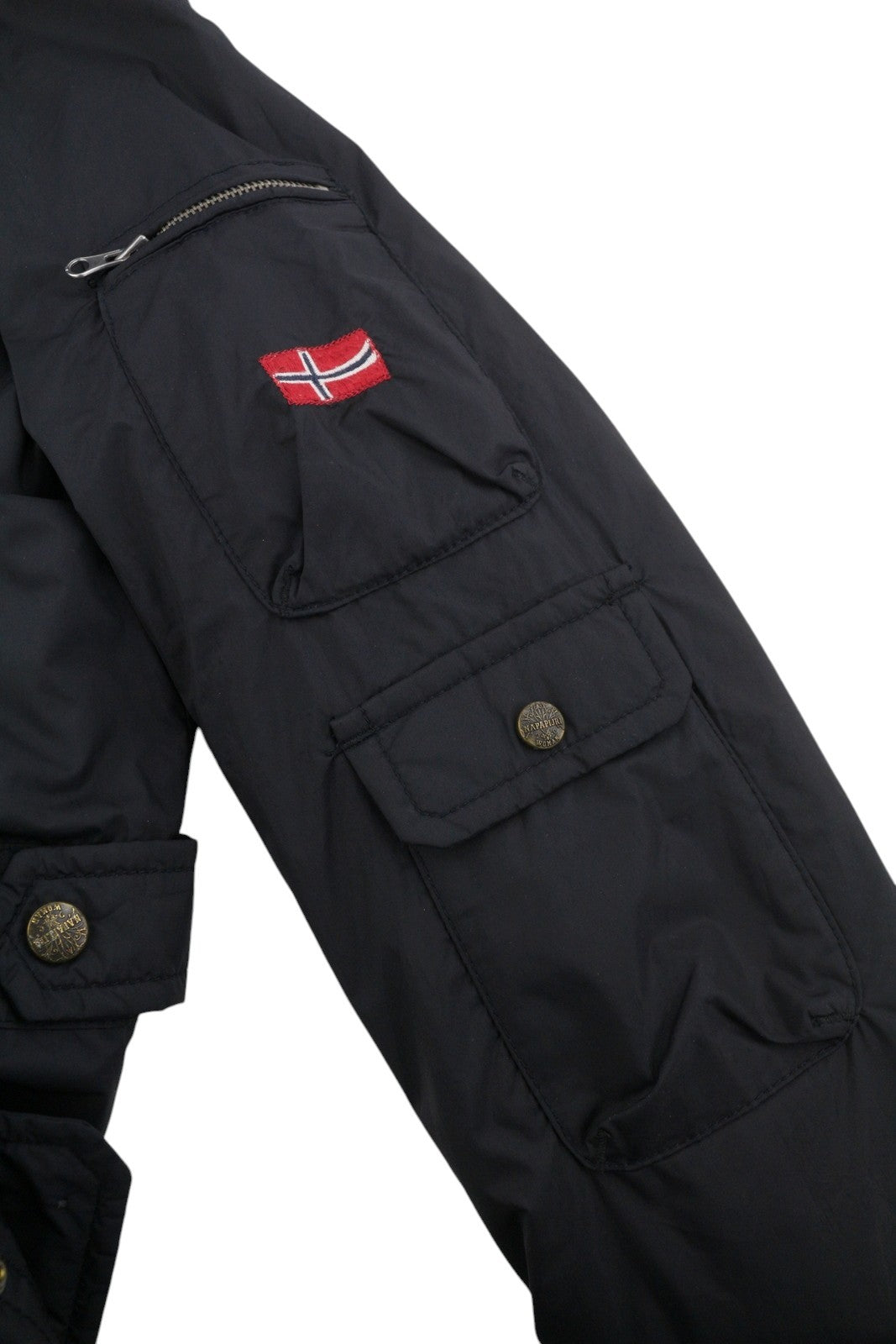 NAPAPIJRI N0YBUA Women Jacket L Black Padded High Neck Mid-Length Parka