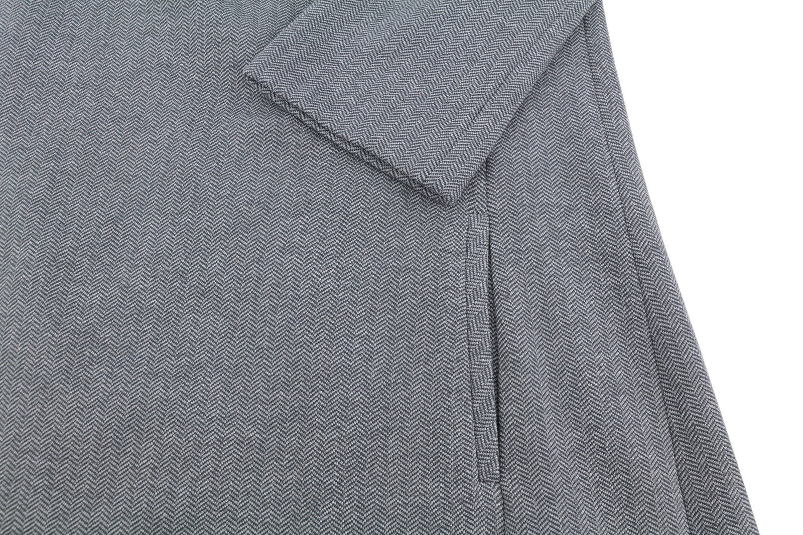 GANT Herringbone Jersey Shift Women Dress EU34 Grey Melange Pockets Mid Sleeve