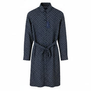 GANT Icon Weave Shirt Women Dress EU34 Marine Button Belted Long Sleeve