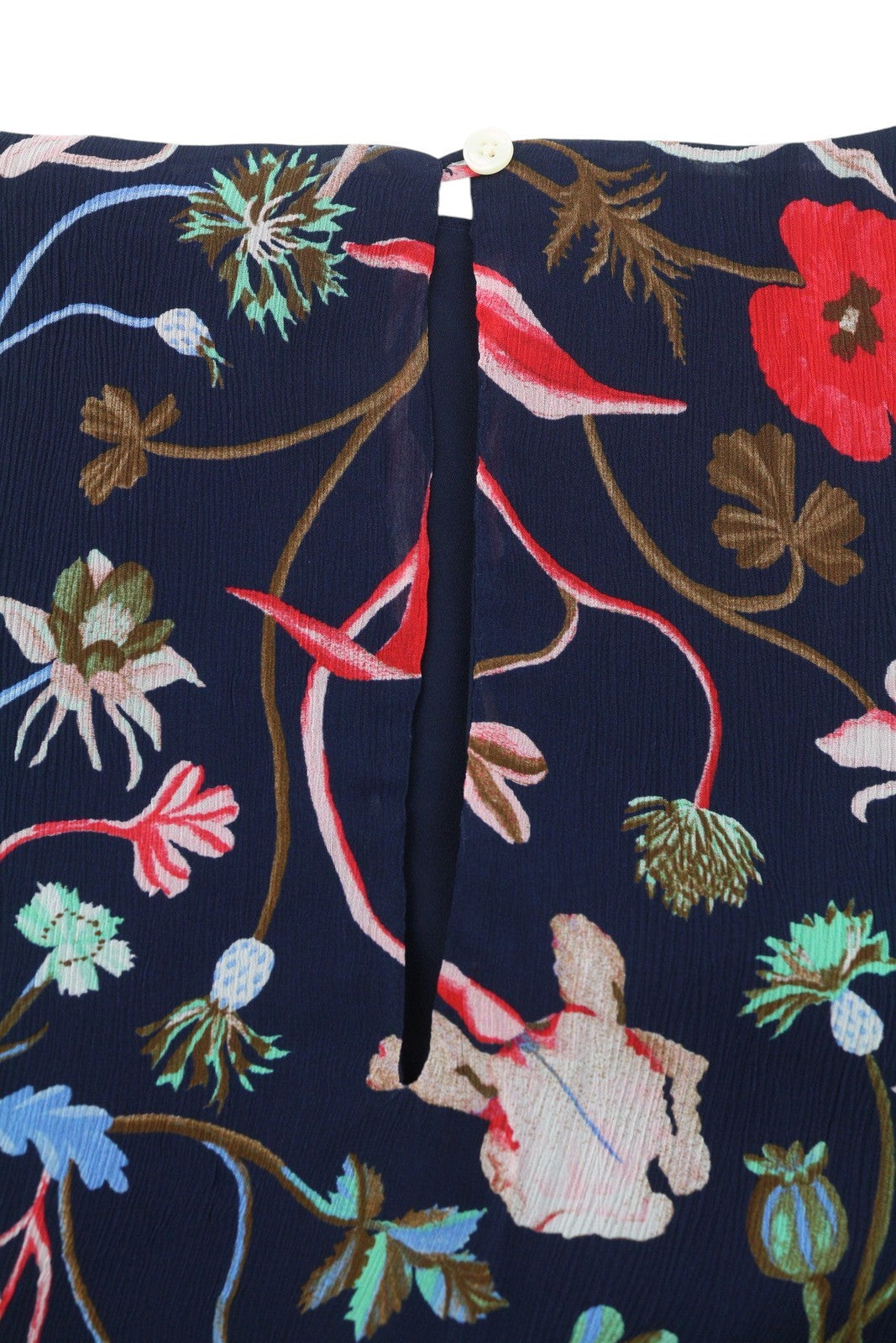 GANT Wild Floral Boatneck Women Dress EU36 Classic Blue Mini Crew Short Sleeve