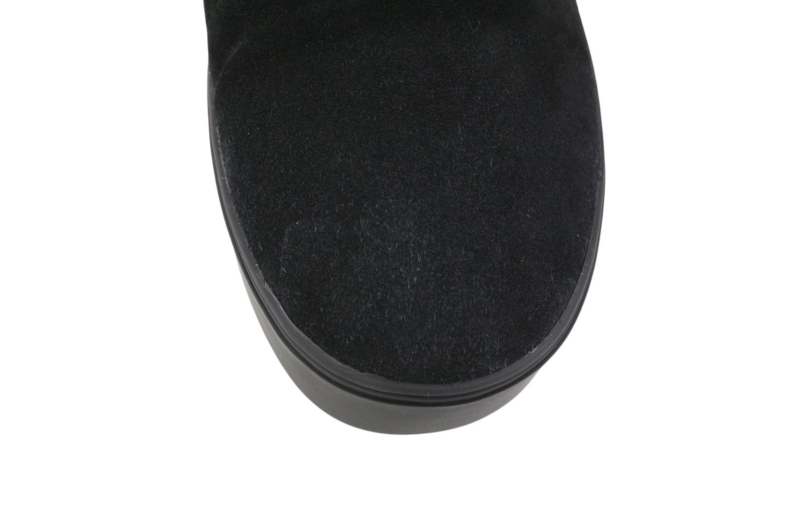 CHIARA FERRAGNI Ankle Eyelike Women Boots EU38 Black Suede Fleece Lined RRP275