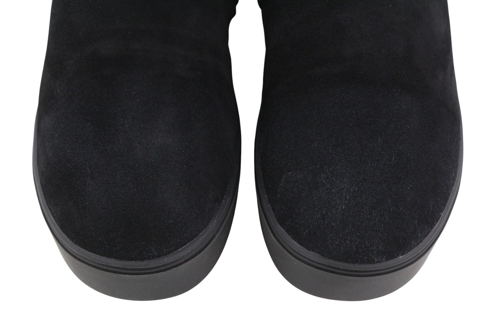 CHIARA FERRAGNI Ankle Eyelike Women Boots EU38 Black Suede Fleece Lined RRP275